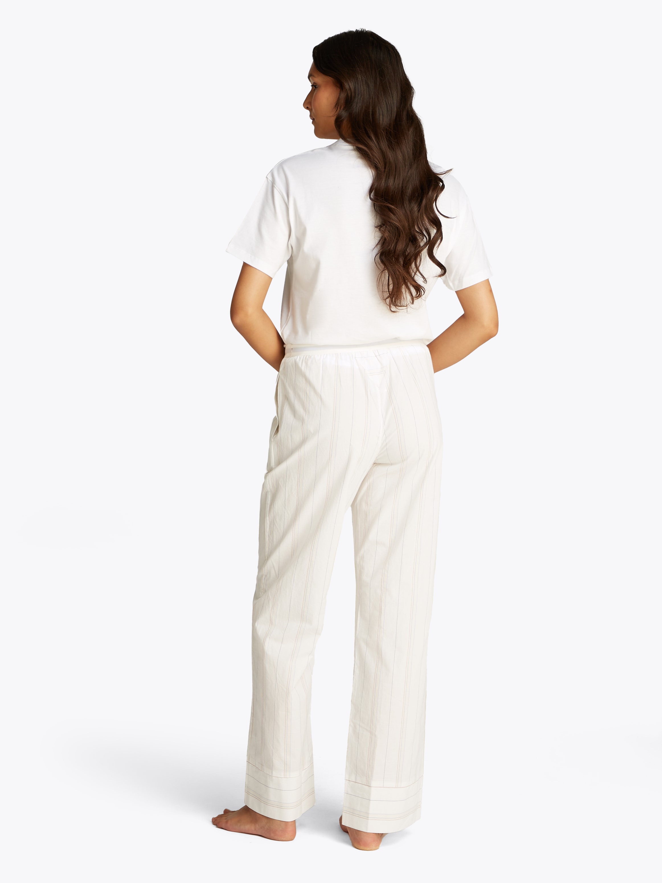 Tommy Hilfiger Underwear Loungehose »POPLIN PANTS«, mit Streifenmuster, Logobund