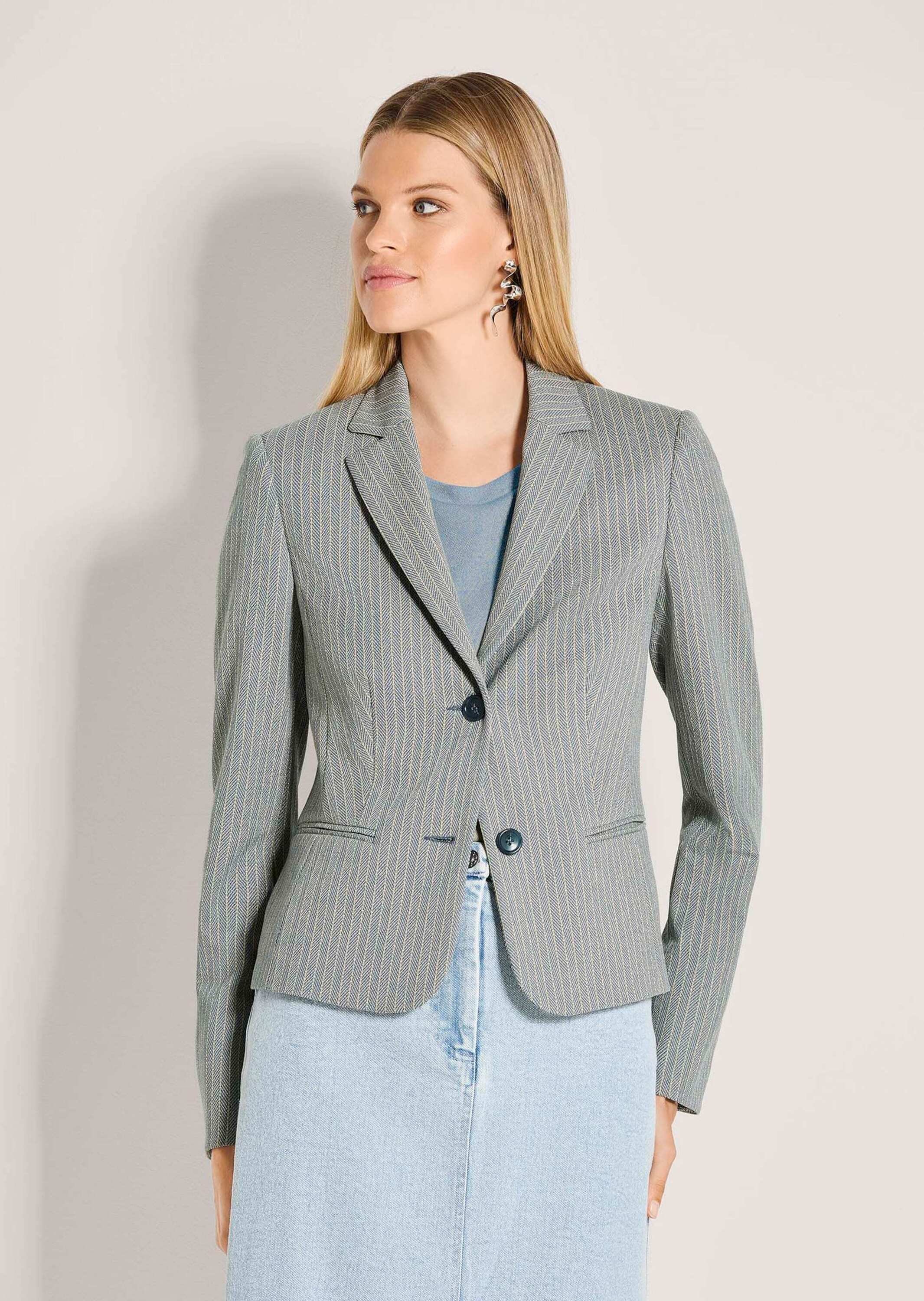 MADELEINE Jackenblazer »Blazer Kurzblazer mit Nadelstreifen«