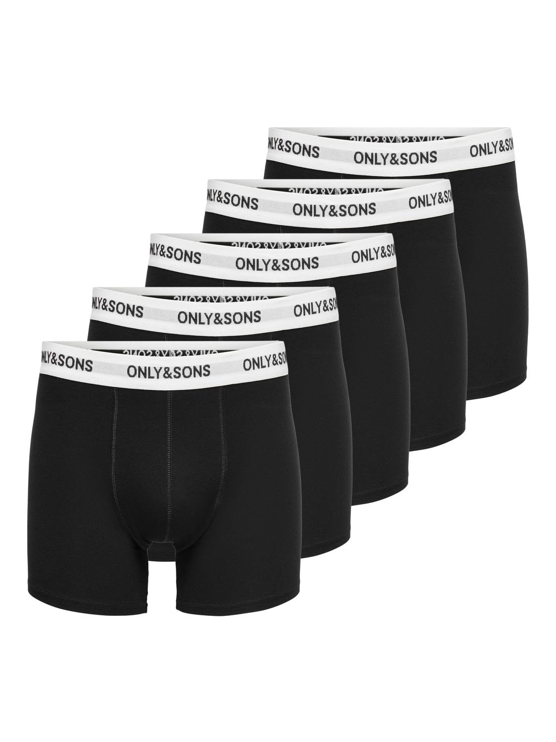 ONLY & SONS Trunk »ONSFITZ SOLID BLACK TRUNK 5-PACK NOOS«, (Packung, 5 St.)