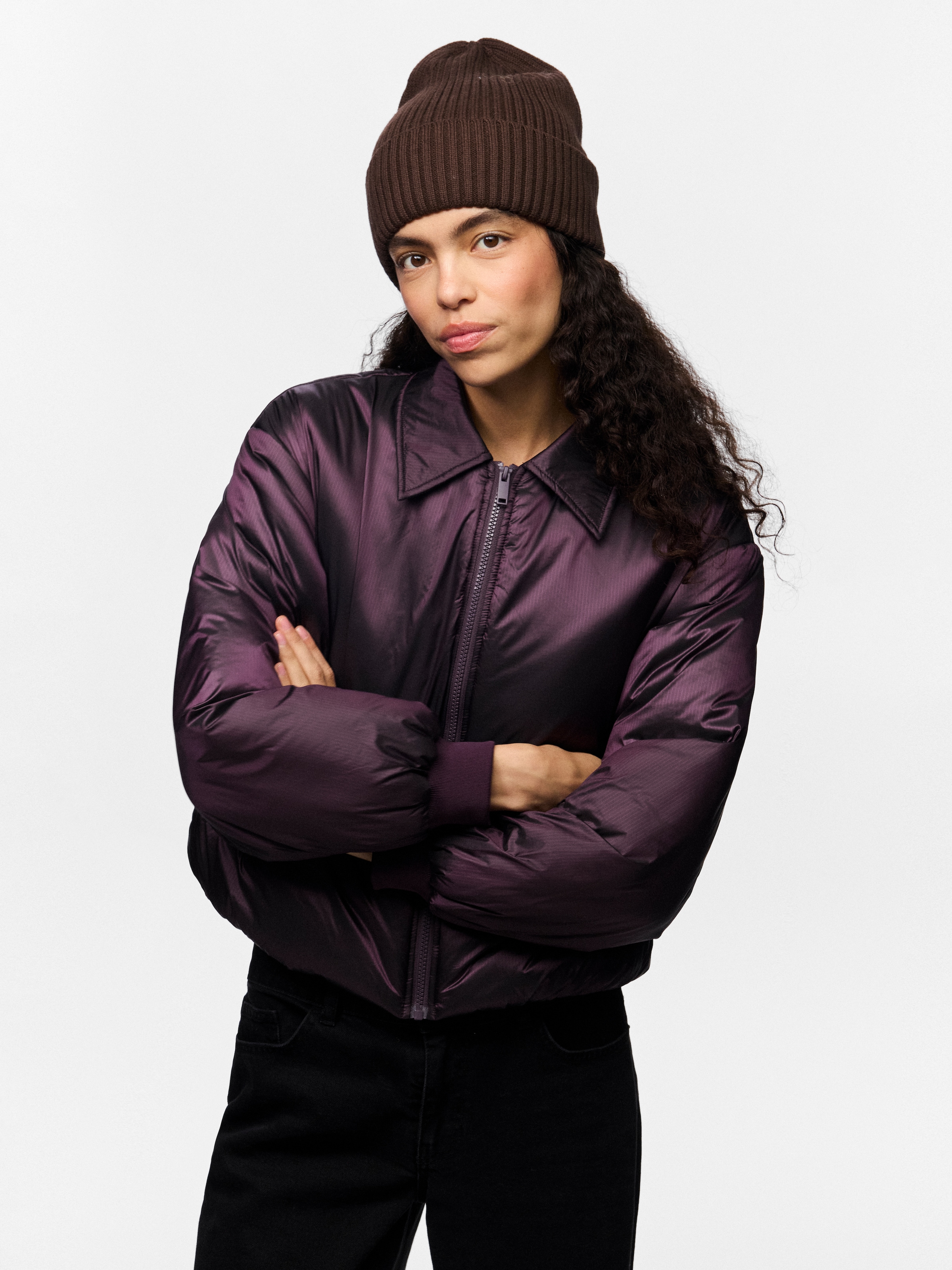 pieces Strickmütze »PCSVEA HOOD NOOS BC« Baumwolle