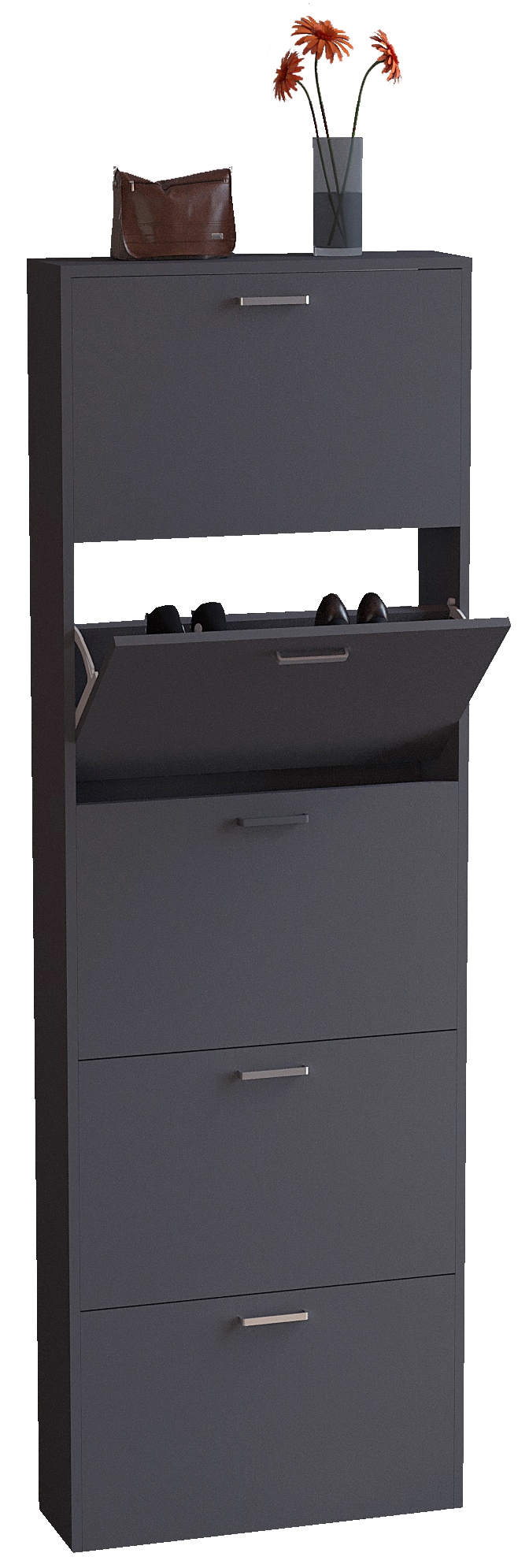 VCM Schuhschrank »Holz Schuhregal Schuhschrank Schuhkipper Sulos XL« 1 Stk. tlg.