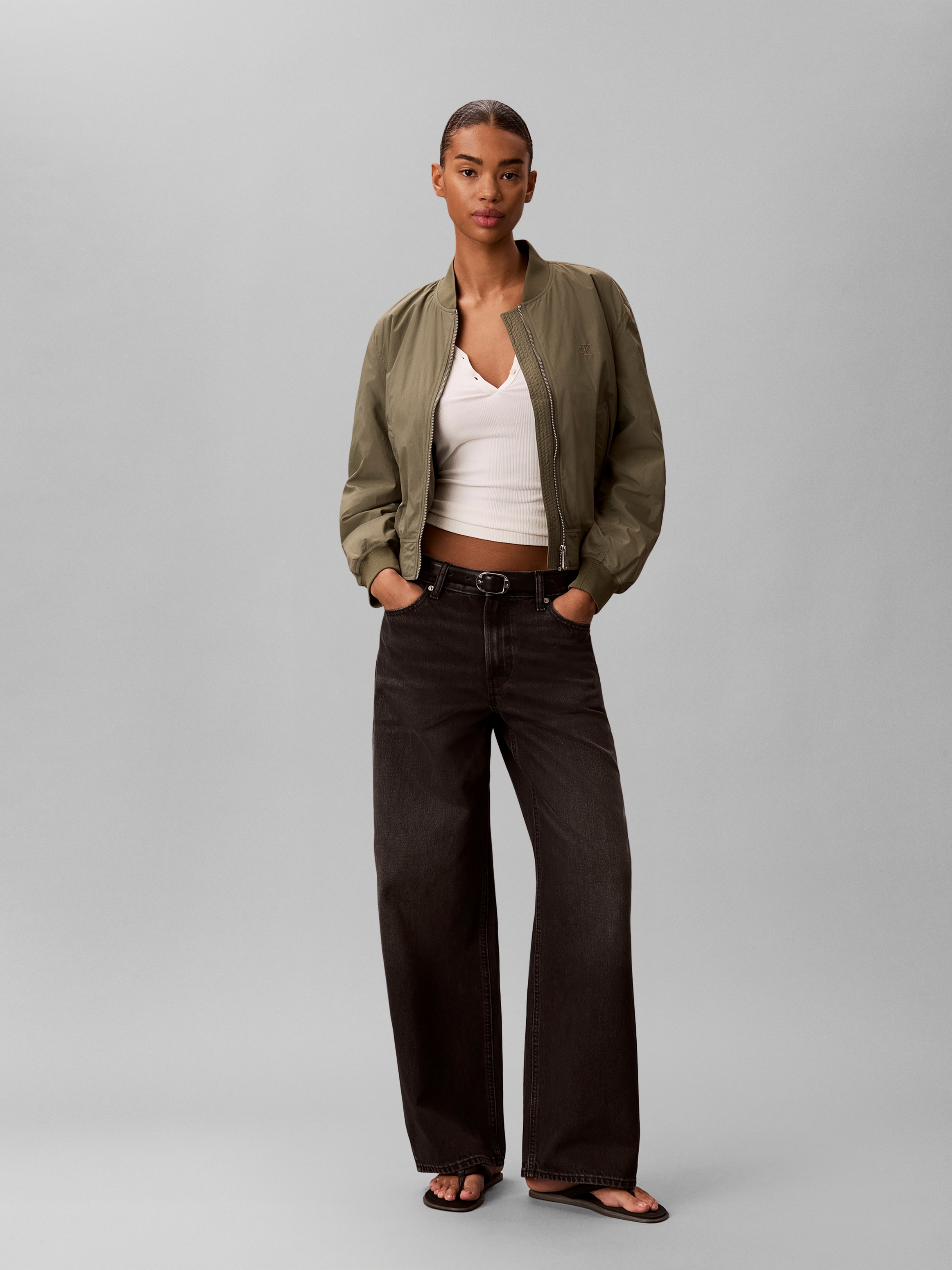 Calvin Klein Bomberjacke ohne Kapuze Regular fit mit Stehkragen