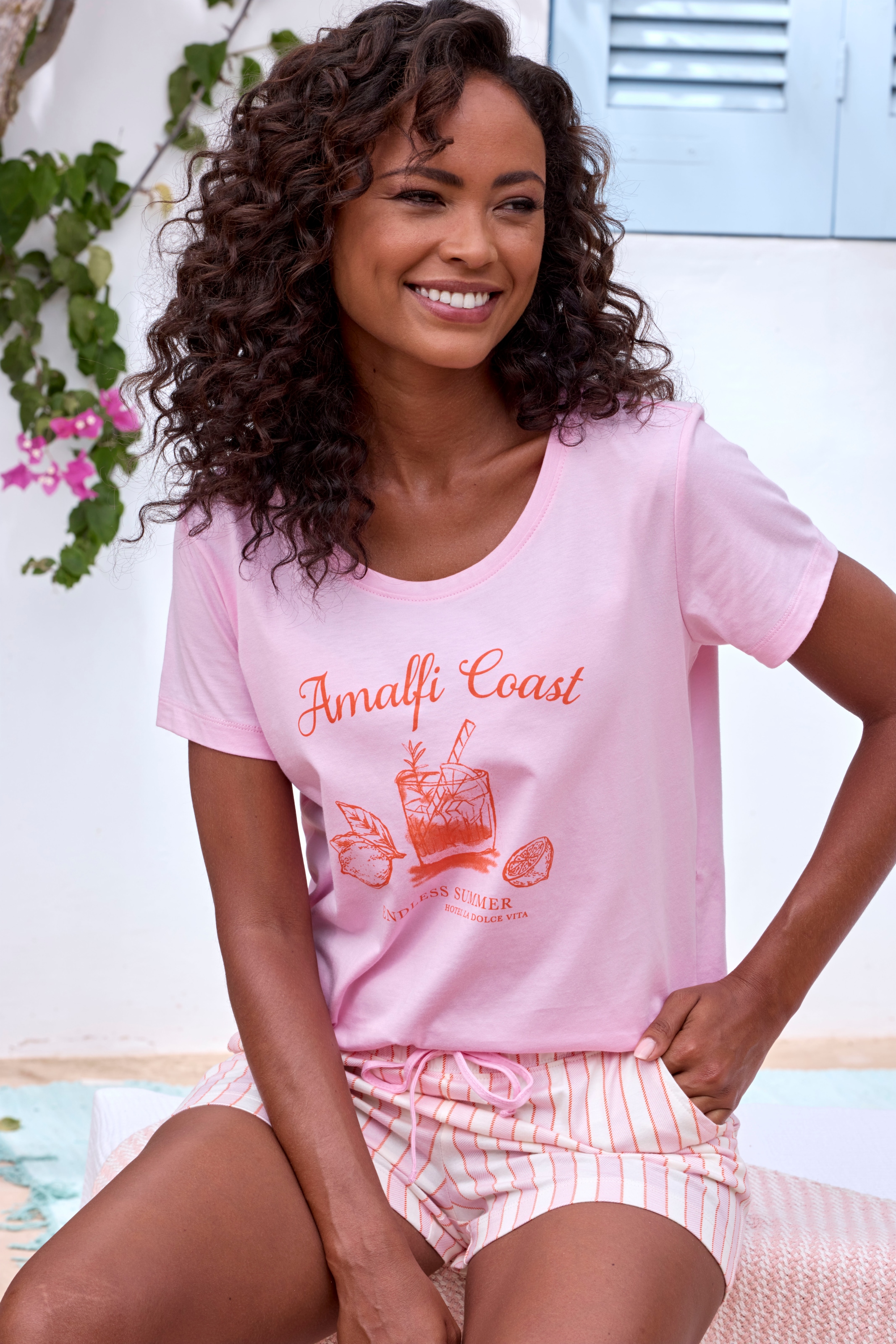 Vivance Dreams Shorty Set, 2-teilig, 2 tlg. mit zartem Streifenmuster