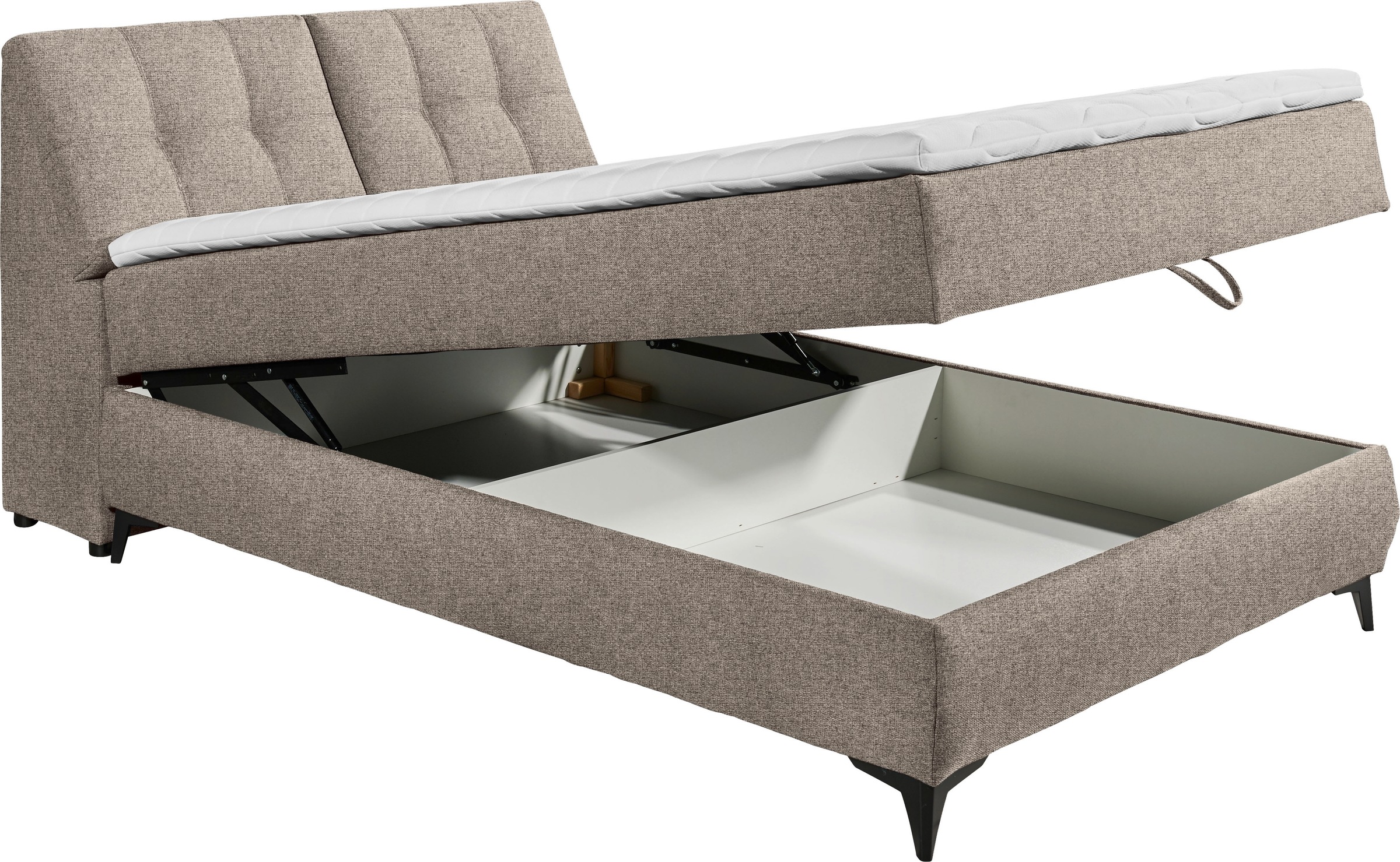ED EXCITING DESIGN Boxbett »Atlantis« mit Bettkasten und Stauraum im Kopfteil
