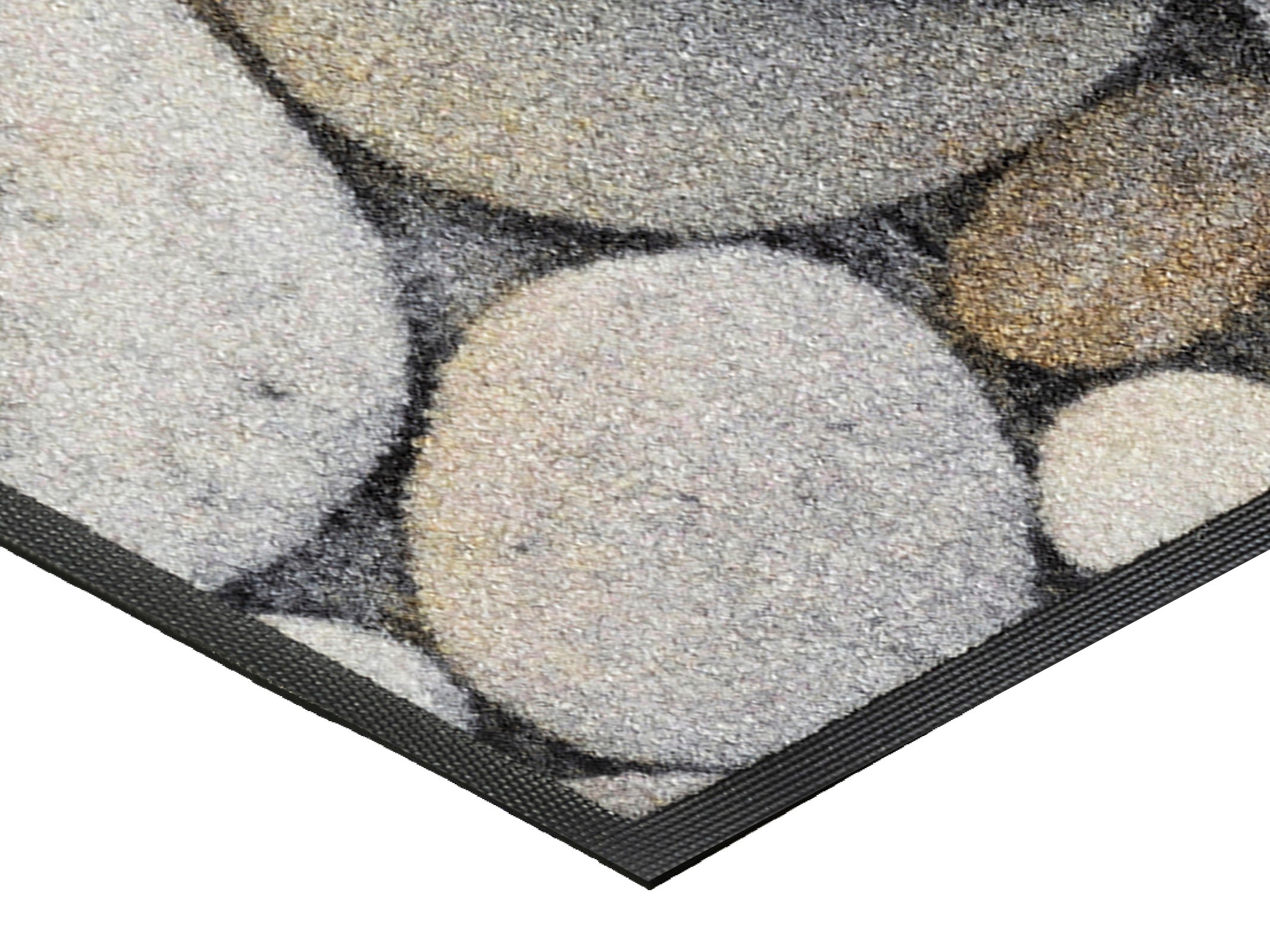 wash+dry by Kleen-Tex Fußmatte »Pebble Motiv Spruch, bei rechteckig, online mit Stones«, rutschhemmend Schmutzfangmatte, Kieselsteine, OTTO