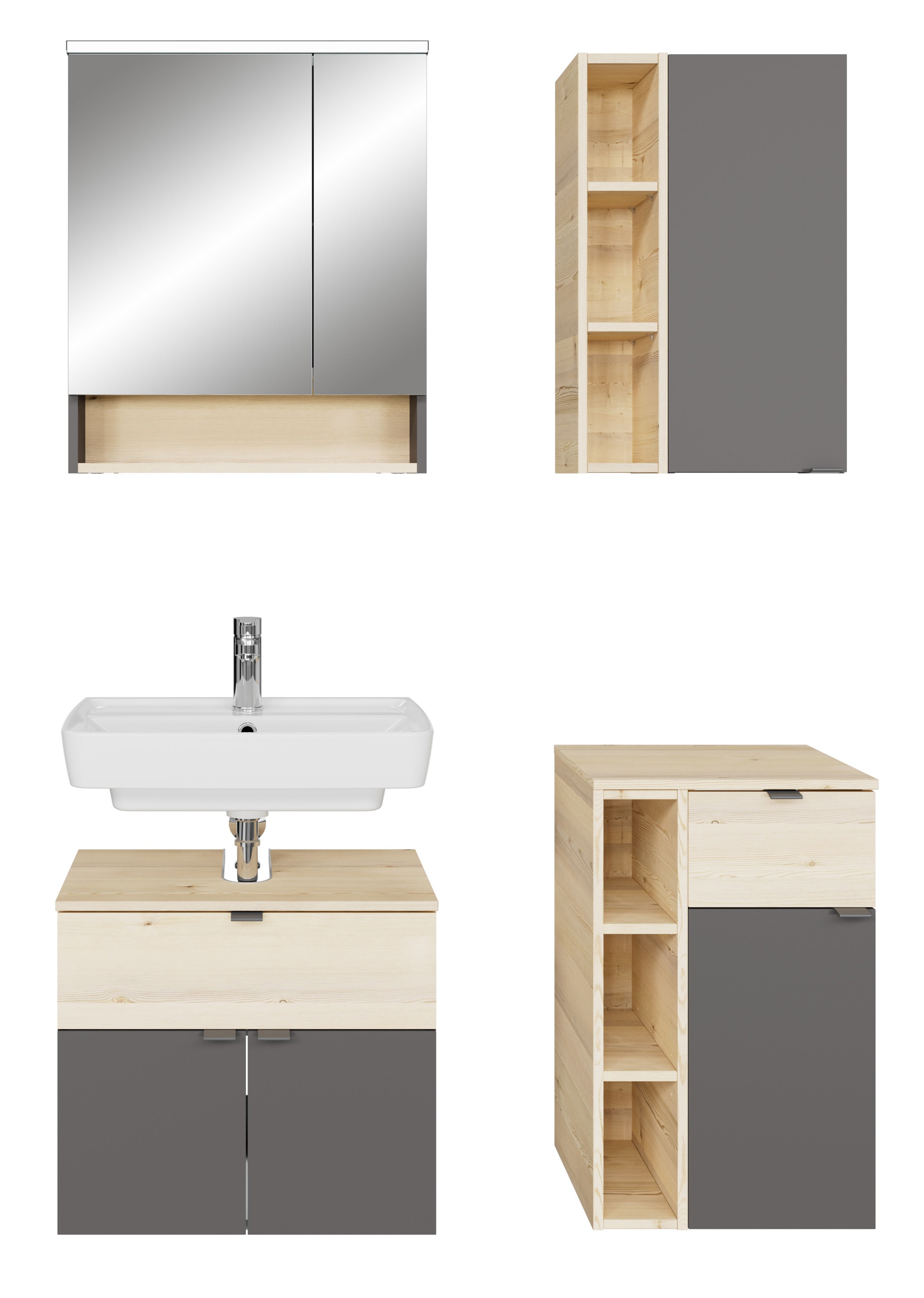 Saphir Badmöbel-Set »Quickset 394«, (Komplett-Set, 4 St.)