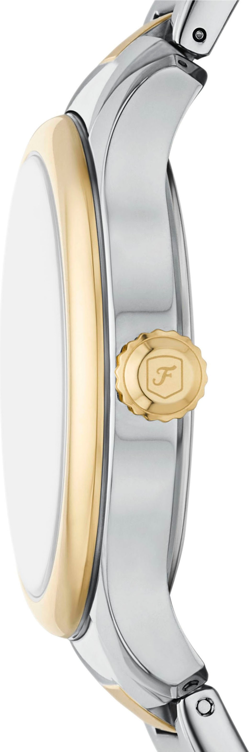 Fossil Quarzuhr »GILMORE«, Armbanduhr, Damenuhr, Edelstahlarmband, analog, Tag