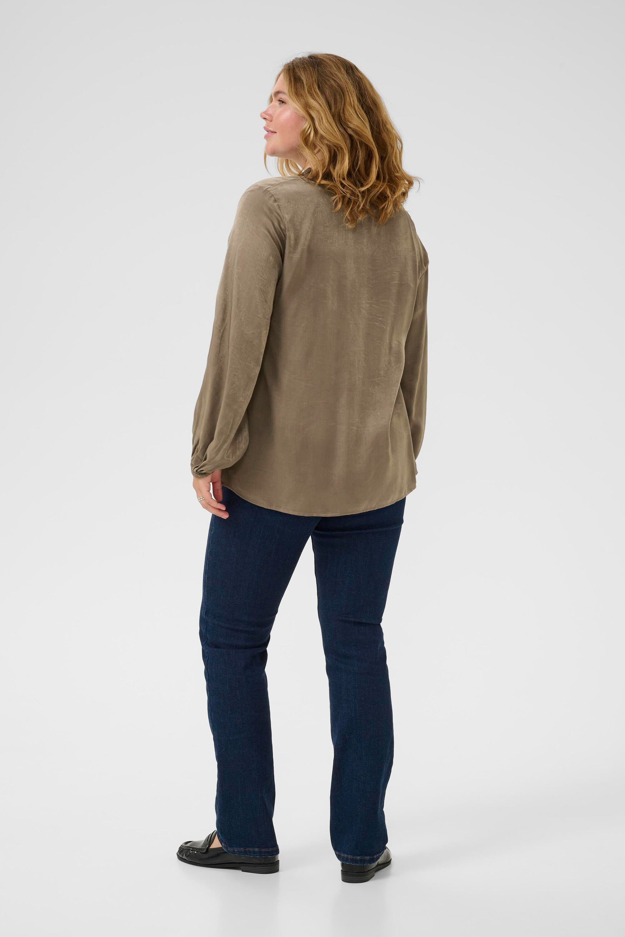 KAFFE Curve Langarmbluse »Langarm-Bluse KCmilia«