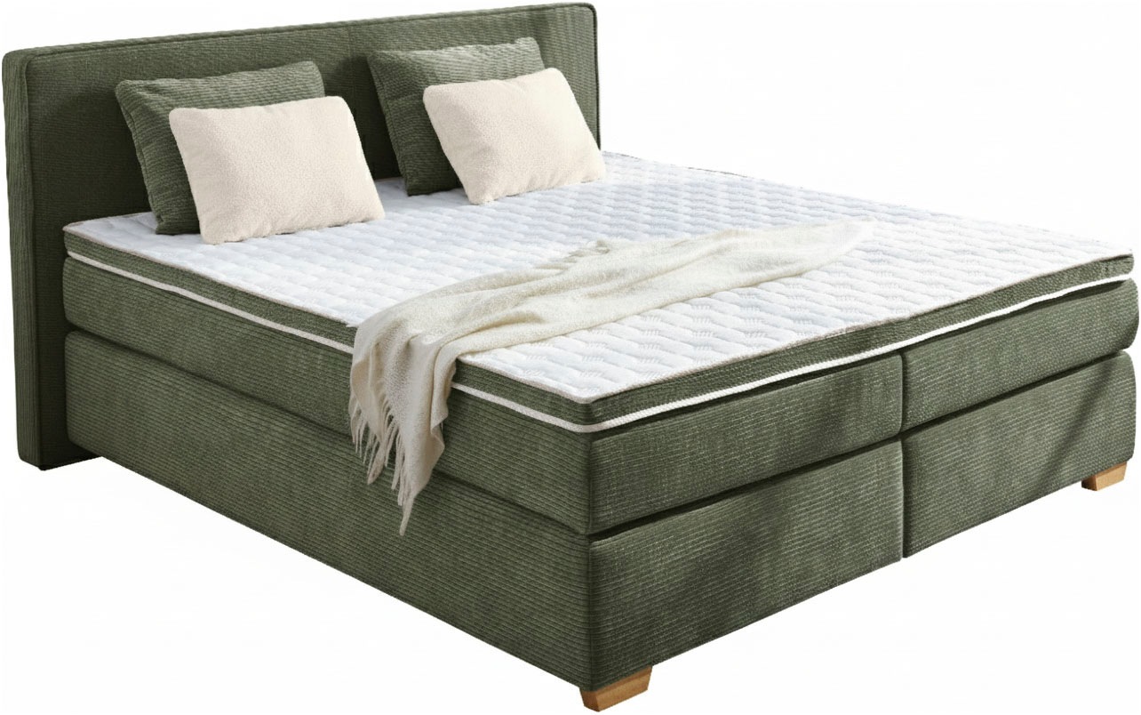 Jockenhöfer Gruppe Boxspringbett »Ronja, inkl. 7-Zonen-TTFK-Matratzen, Kaltschaum-Topper« inkl. 4 Kissen, 180x200 cm, verschiedene Härtegrade wählbar