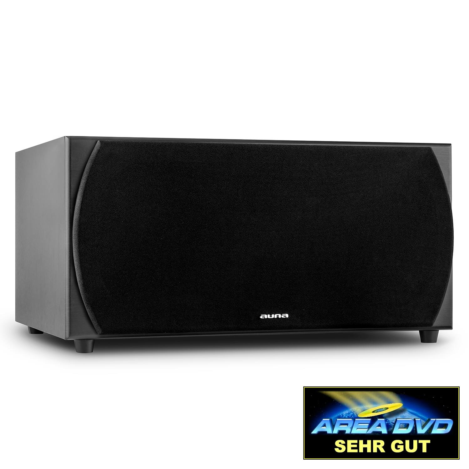 Auna Aktiv-Subwoofer 500W schwarz Verstärker Bassreflex frontfire