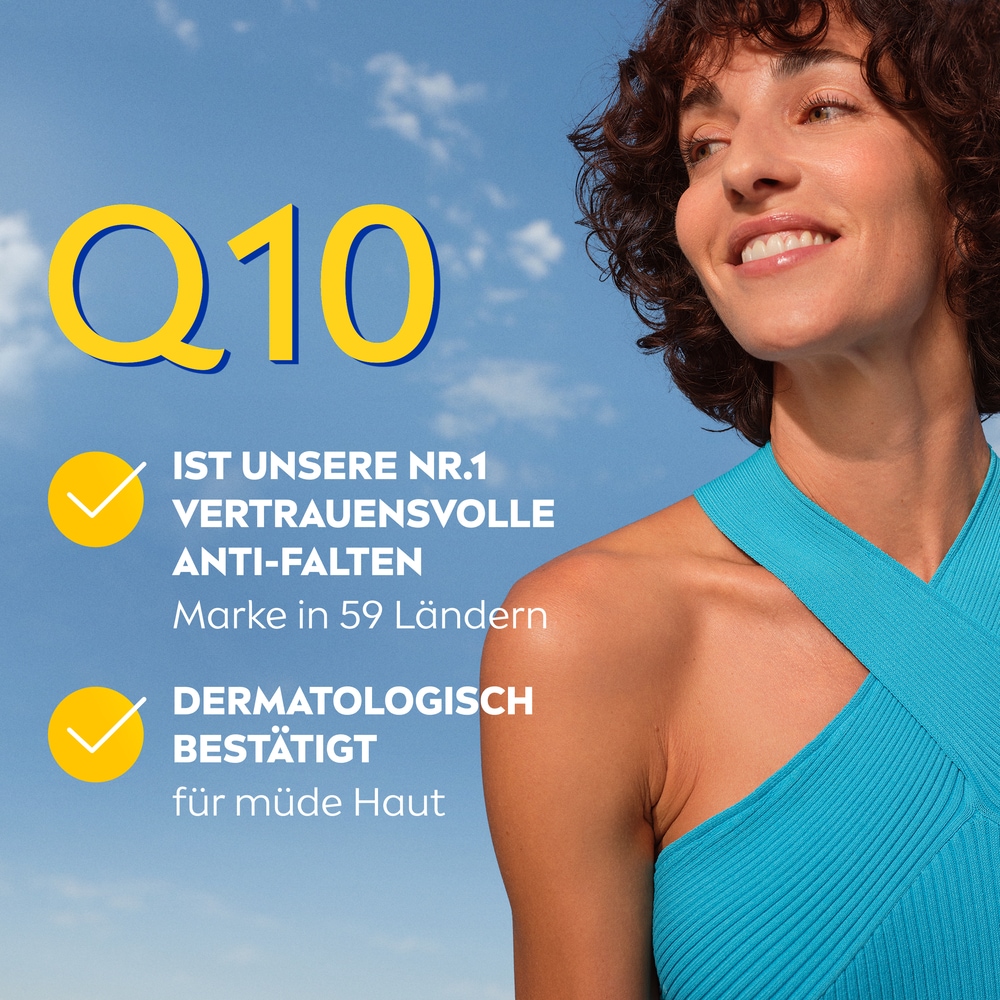 Nivea Tagescreme »Q10 ANTI-FALTEN ENERGY VITAMIN C TAGEPFLEGE LSF 15« 24h Feuchtigkeit für strahlendes, gesundes Hautbild
