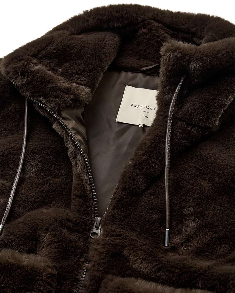 FREEQUENT Fellimitatjacke »FQFONY-WAISTCOAT« ohne Kapuze Teddyweste mit Reißverschluss