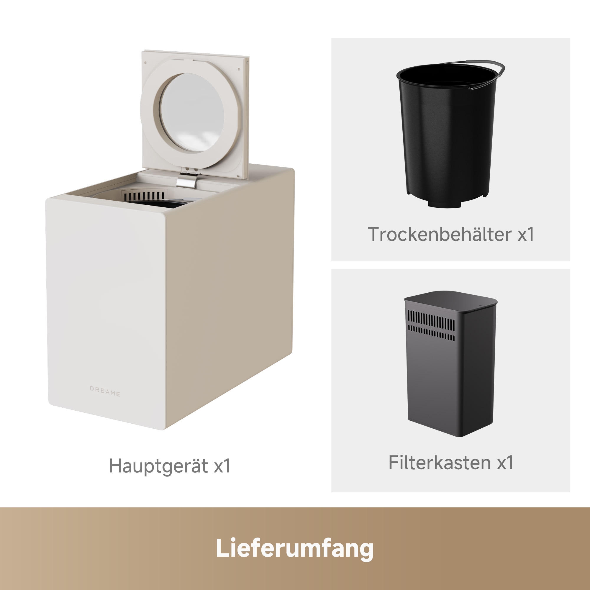 Dreame Komposter »SF25 Food Disposer« Dreiklingensystem, Aktivkohlefilter, Automatische Reinigung