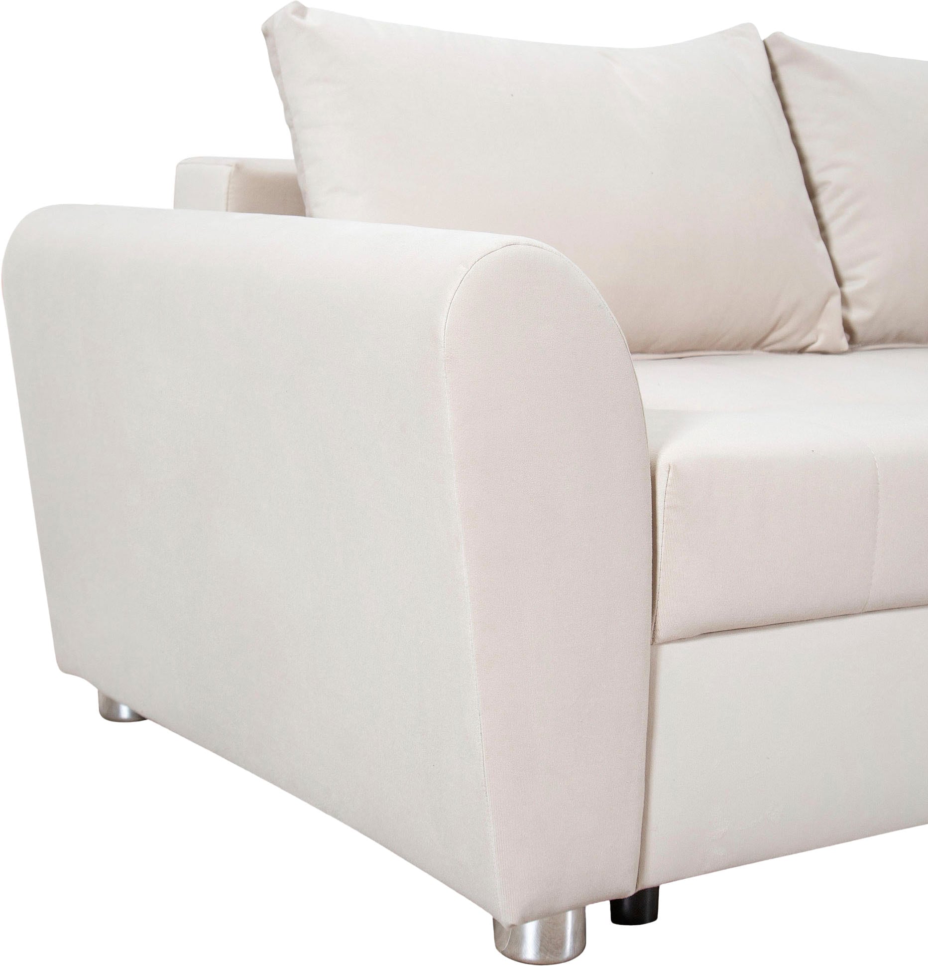 COLLECTION AB Ecksofa, Ecksofa,Bettfunktion,Bettkasten,Bonnelfederkern, Rückenkissen