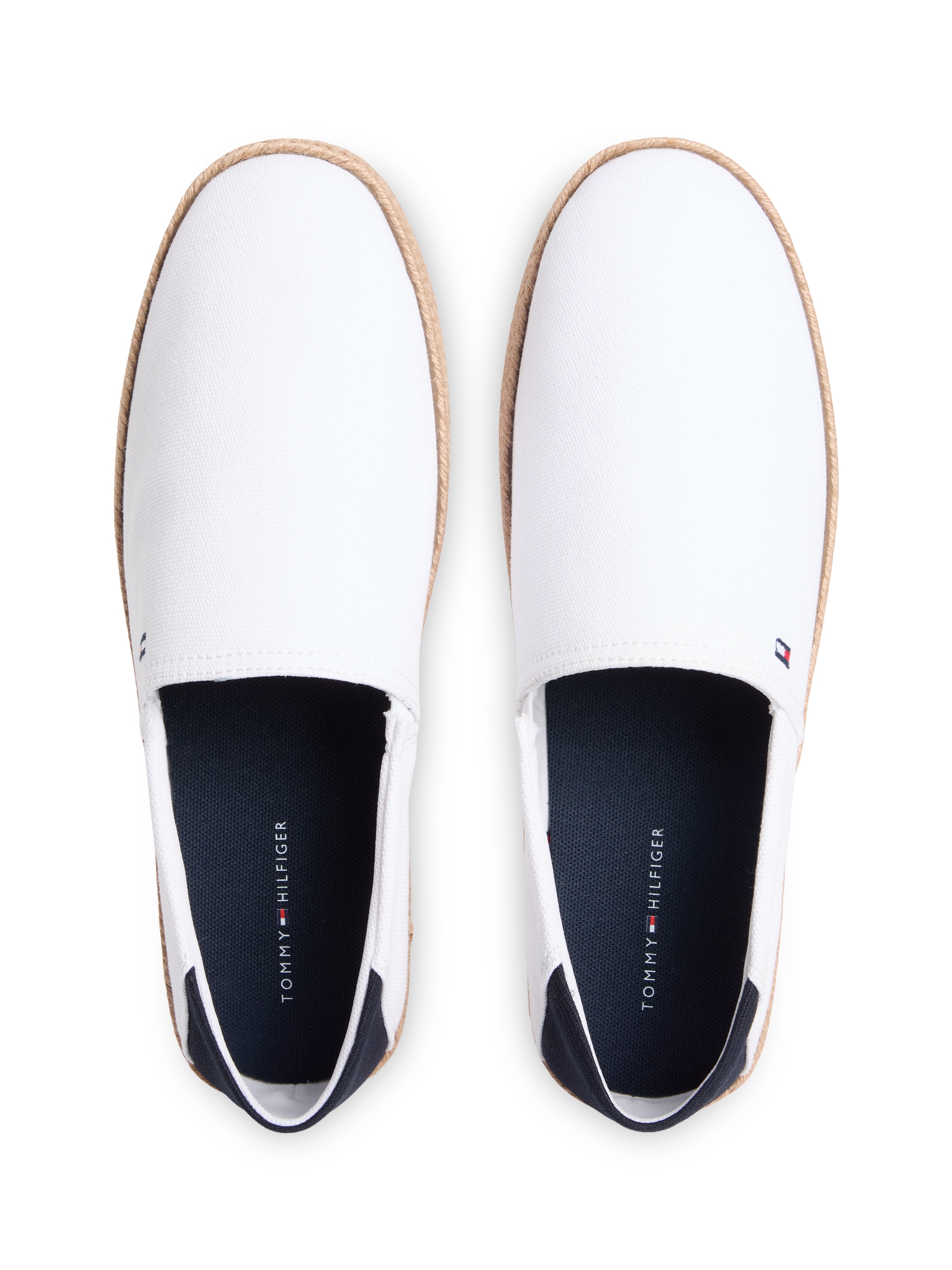 Tommy Hilfiger Espadrille »CORE HILFIGER ESPADRILLE TEXTILE«  Slipper, Schlupfschuh, Flats mit typischem Jutebezug