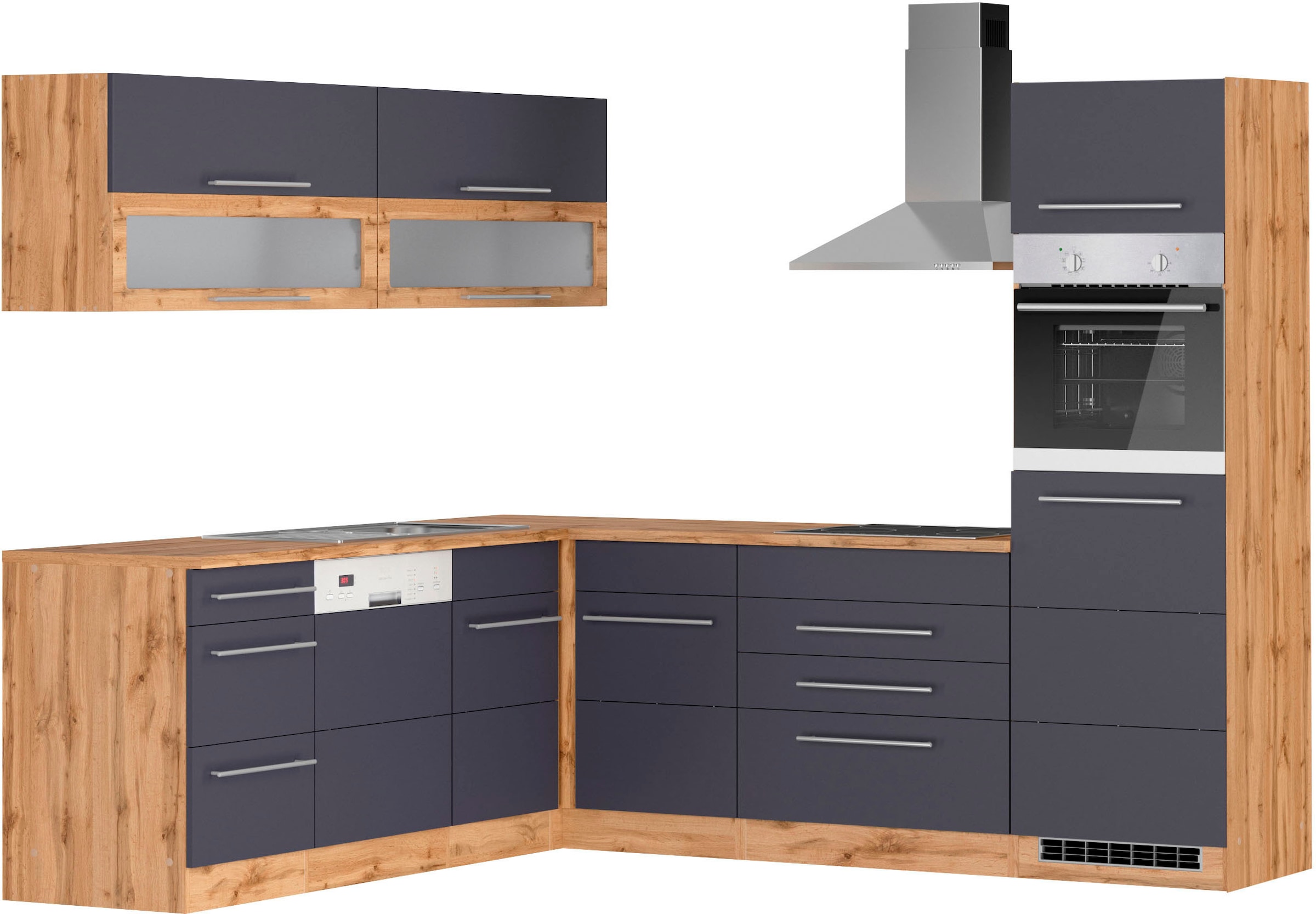 KOCHSTATION Winkelküche »KS-Wien« Stellbreite 220 x 250 cm, wahlweise mit E-Geräten