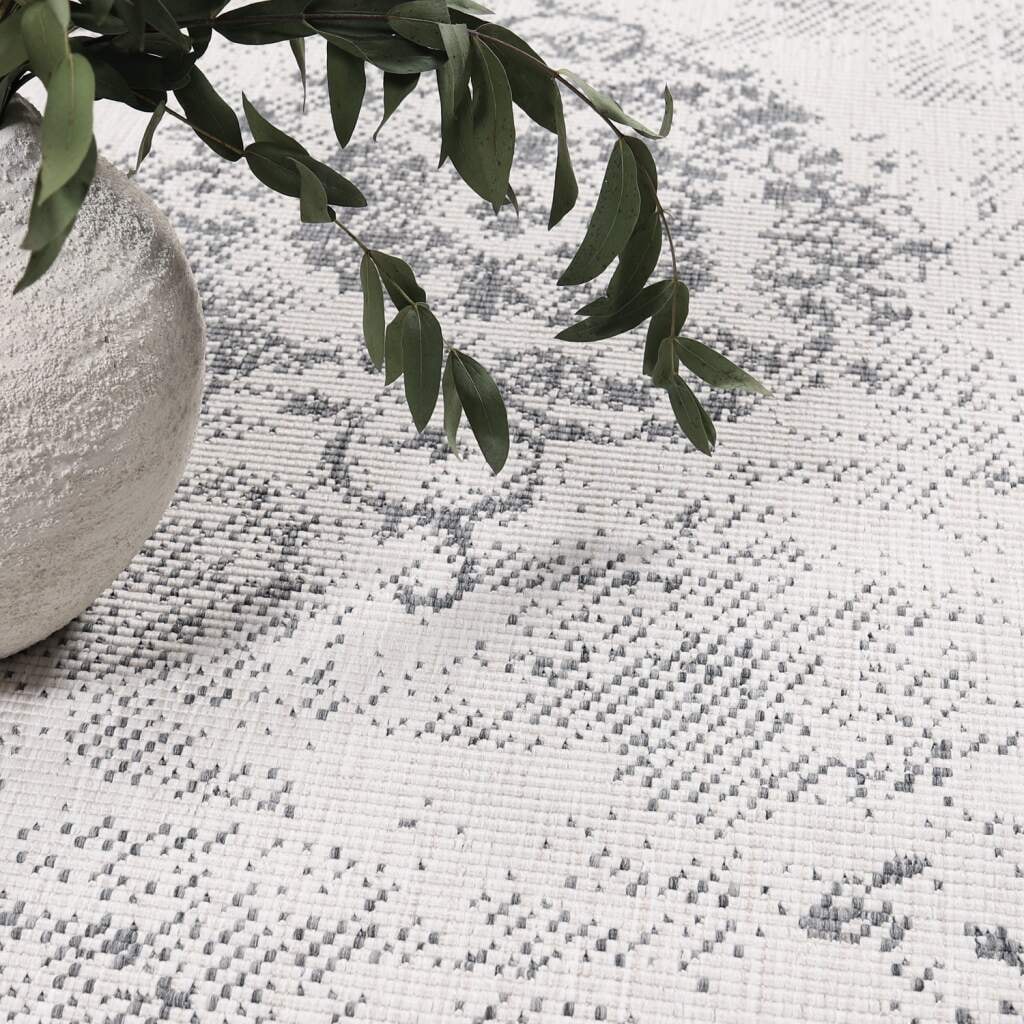 Carpet City Outdoorteppich »DUO RUG 5577«, rund, 5 mm Höhe, Wendeteppich Wetterfest In- & Outdoor, Balkon, Terrasse, Wohnzimmer