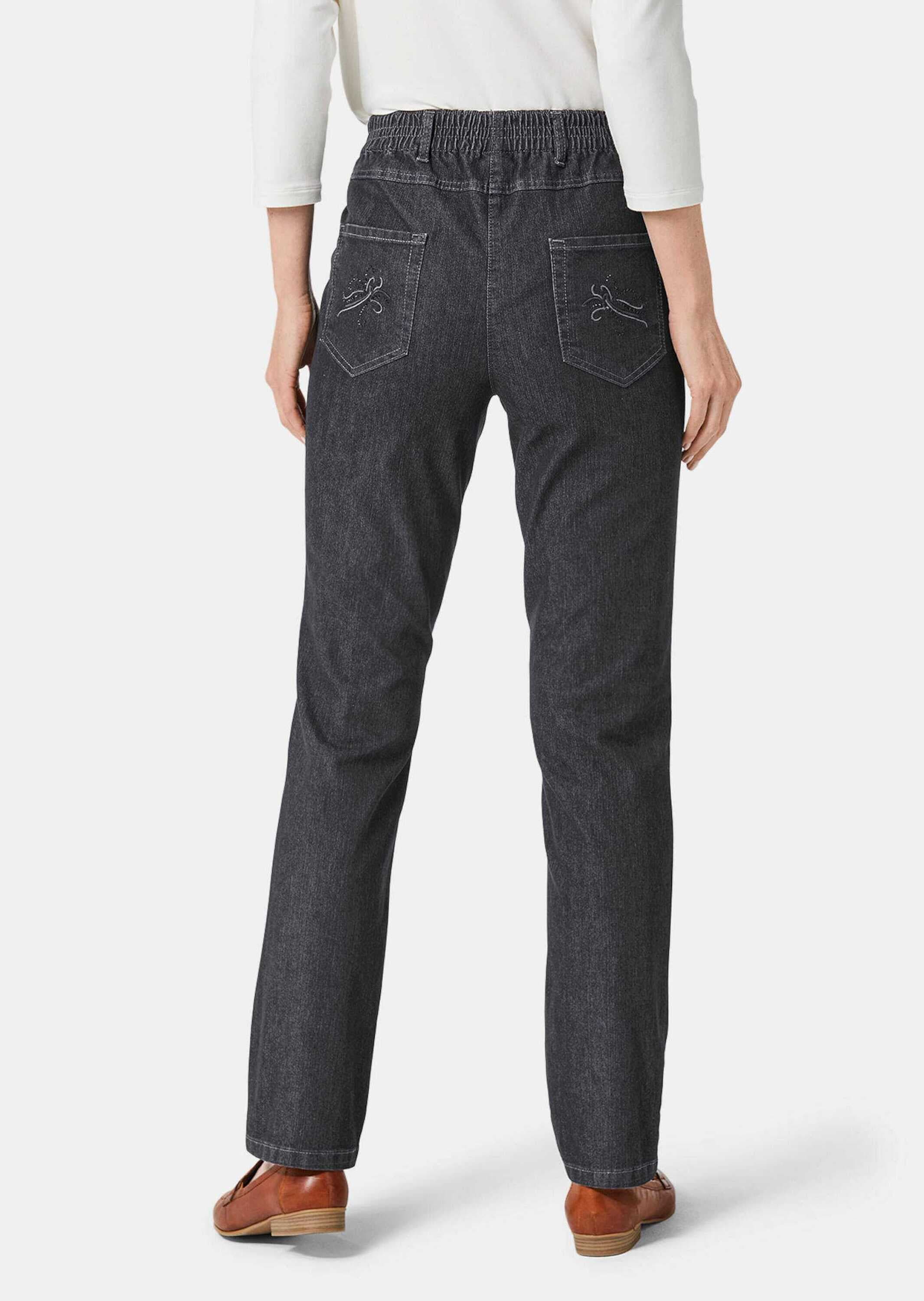 GOLDNER Regular-fit-Jeans »Jeansschlupfhose MARTHA Edel geschmückte Jeansschlupfhose MARTHA«