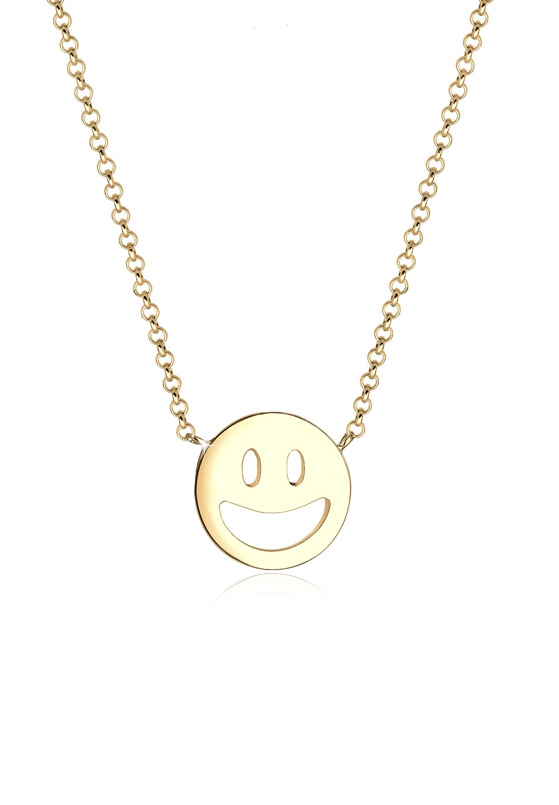 Elli Collierkettchen »Smiley Face Emoji Happy 925 Sterling Silber«