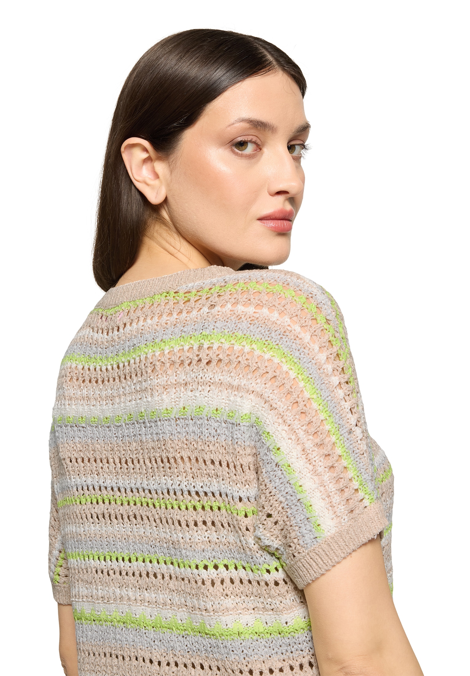 Betty Barclay Rundhalspullover »Lochstrick-Pullover mit U-Boot-Ausschnitt«