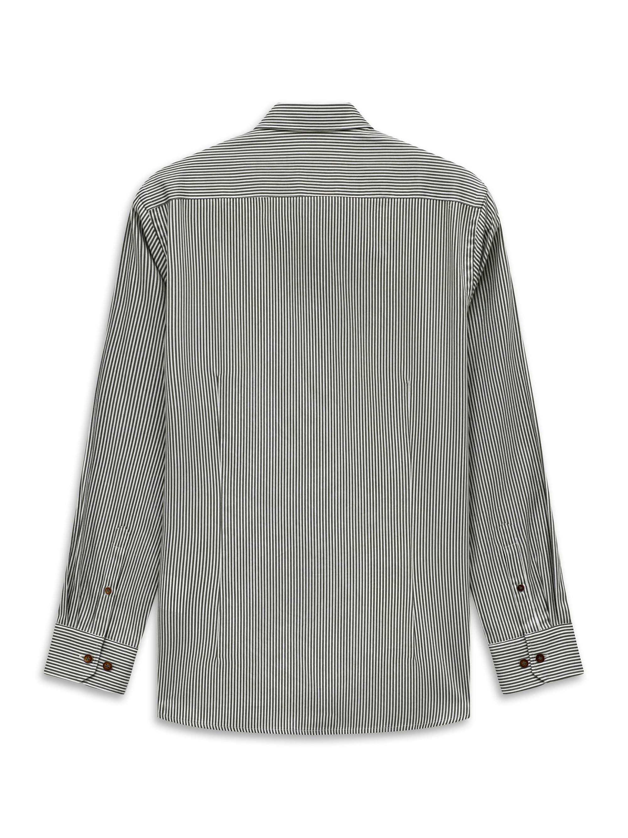 bugatti Langarmhemd »Modern Fit« Modern Fit Baumwolle Gestreift Button-Down
