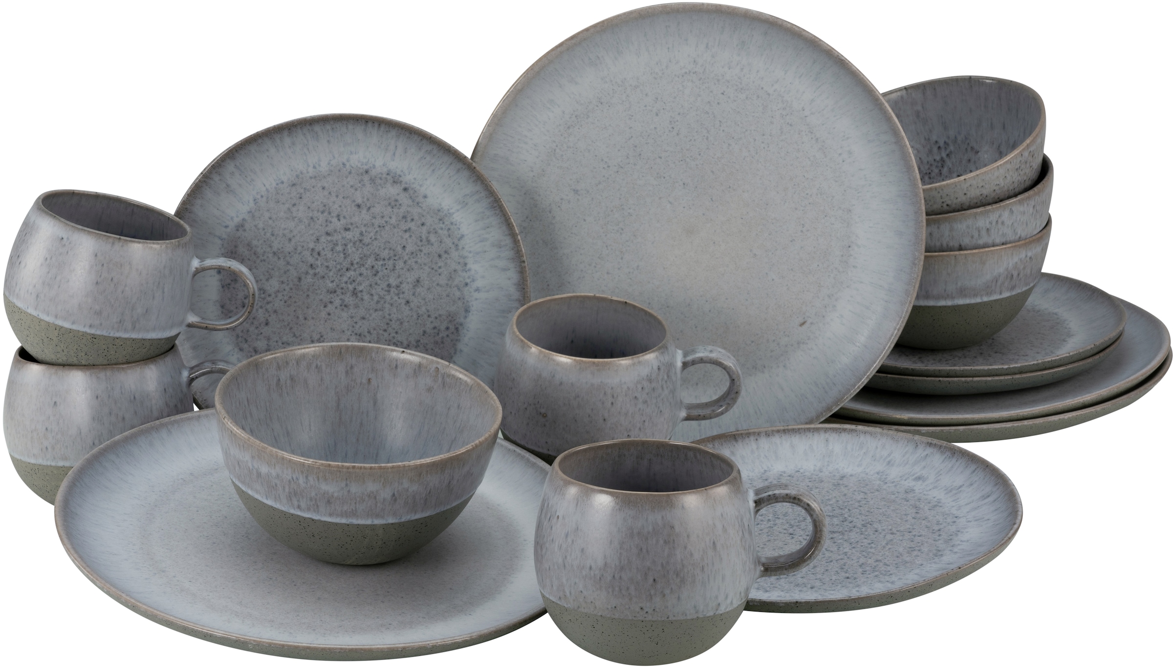 Kombiservice »Geschirr-Set LOFT STONE«, (Set, 16 tlg., Kaffeeservice und Tafelservice...