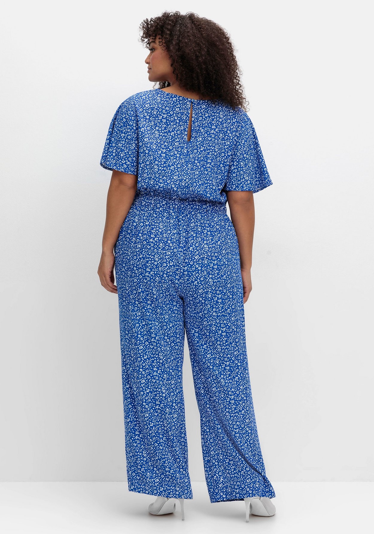 Sheego Jumpsuit »Jumpsuit mit Blümchenprint, aus Viskose«