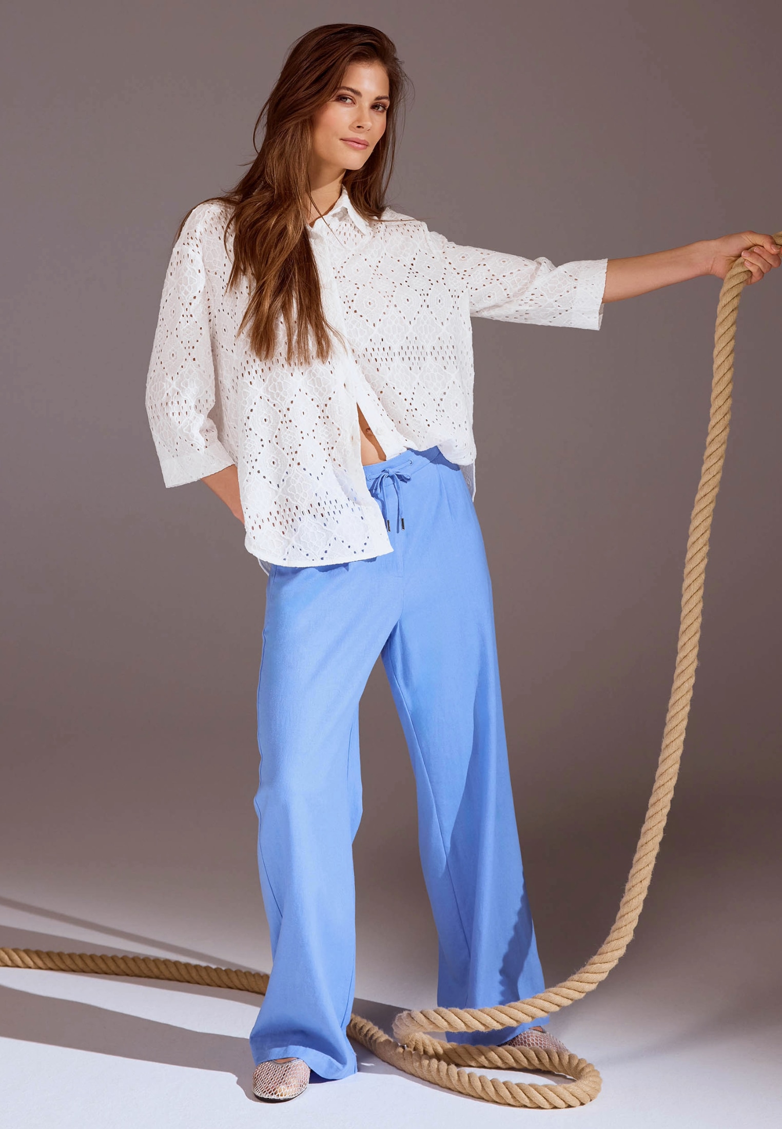 Zero Leinenhose »Leinenhose zum Binden 30 Inch«