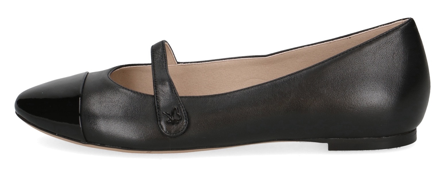Caprice Riemchenballerina, Bequemschuh, Businessschuh, Flats mit Klettverschluss-Riemchen