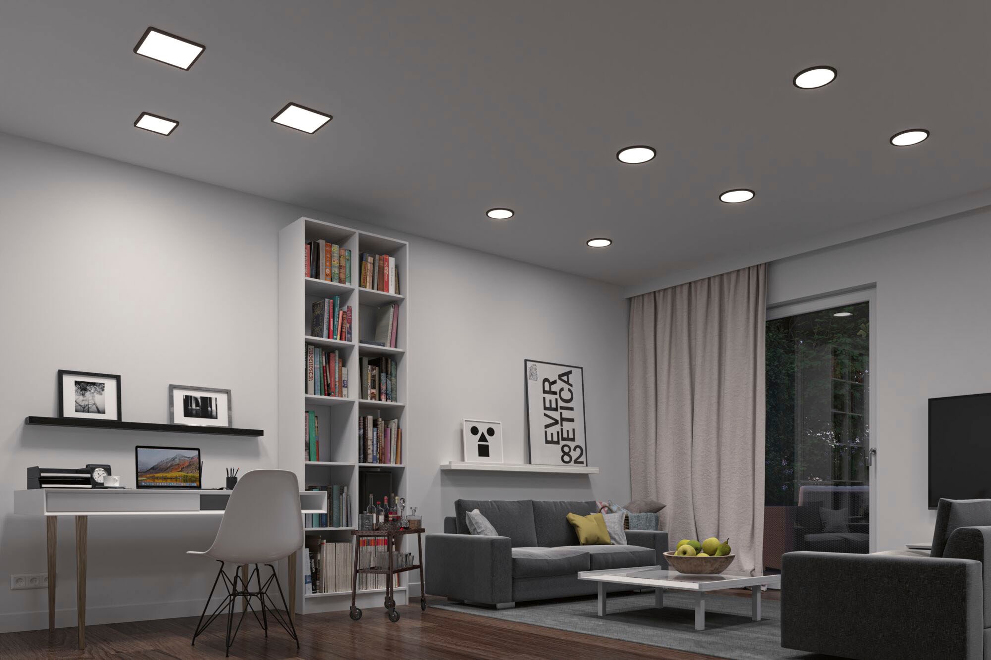 Paulmann LED Einbauleuchte »Areo«, Schutzart IP44 spritzwassergeschützt, Smart Home, dimmbar, Gr. ca. 23,0 x 23,0 cm
