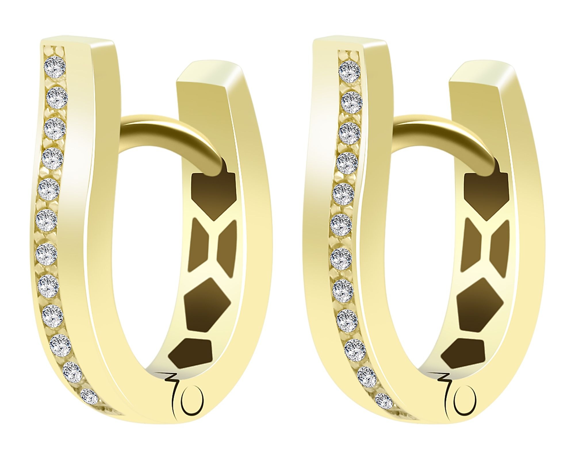 Adelia´s Paar Creolen »Damen Ohrringe ¿ Klappcreole aus 333 Gold mit Zirkonia«