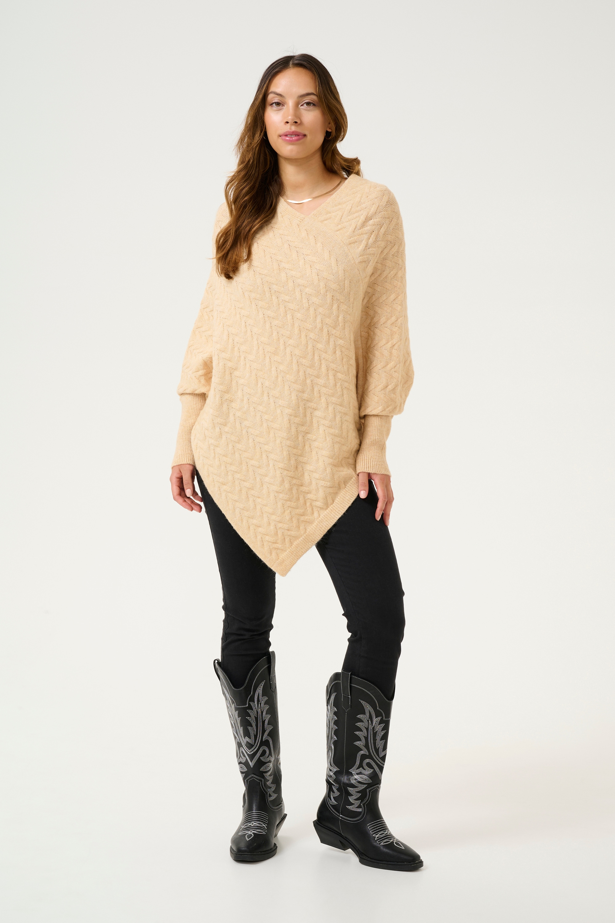 KAFFE Strickponcho »Poncho KAvinnie«