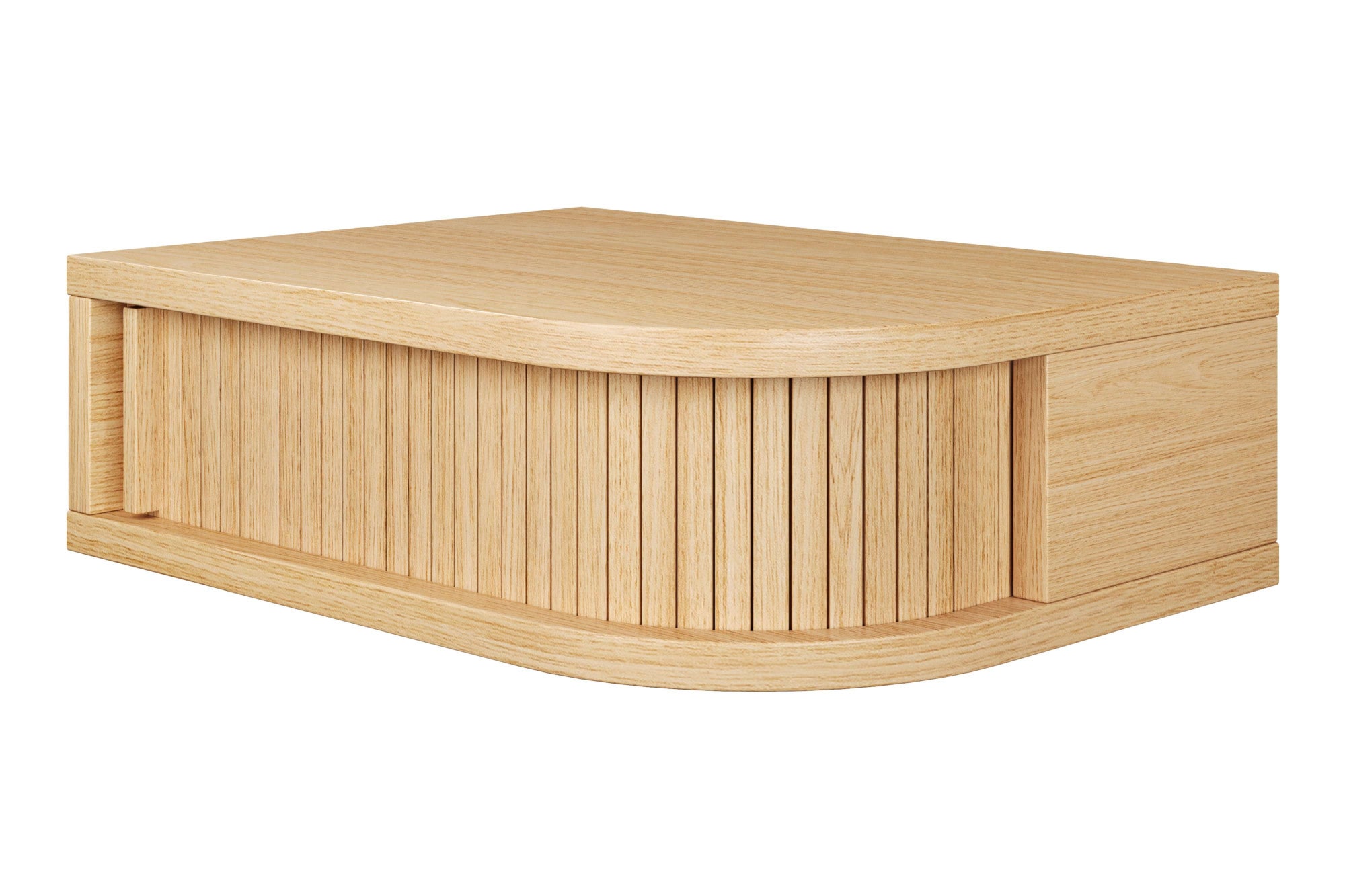 Woodman Nachttisch »Farsta« in 3 Farben, mit Tambourschiebetüren, mit Eichenholz furniert, FSC®