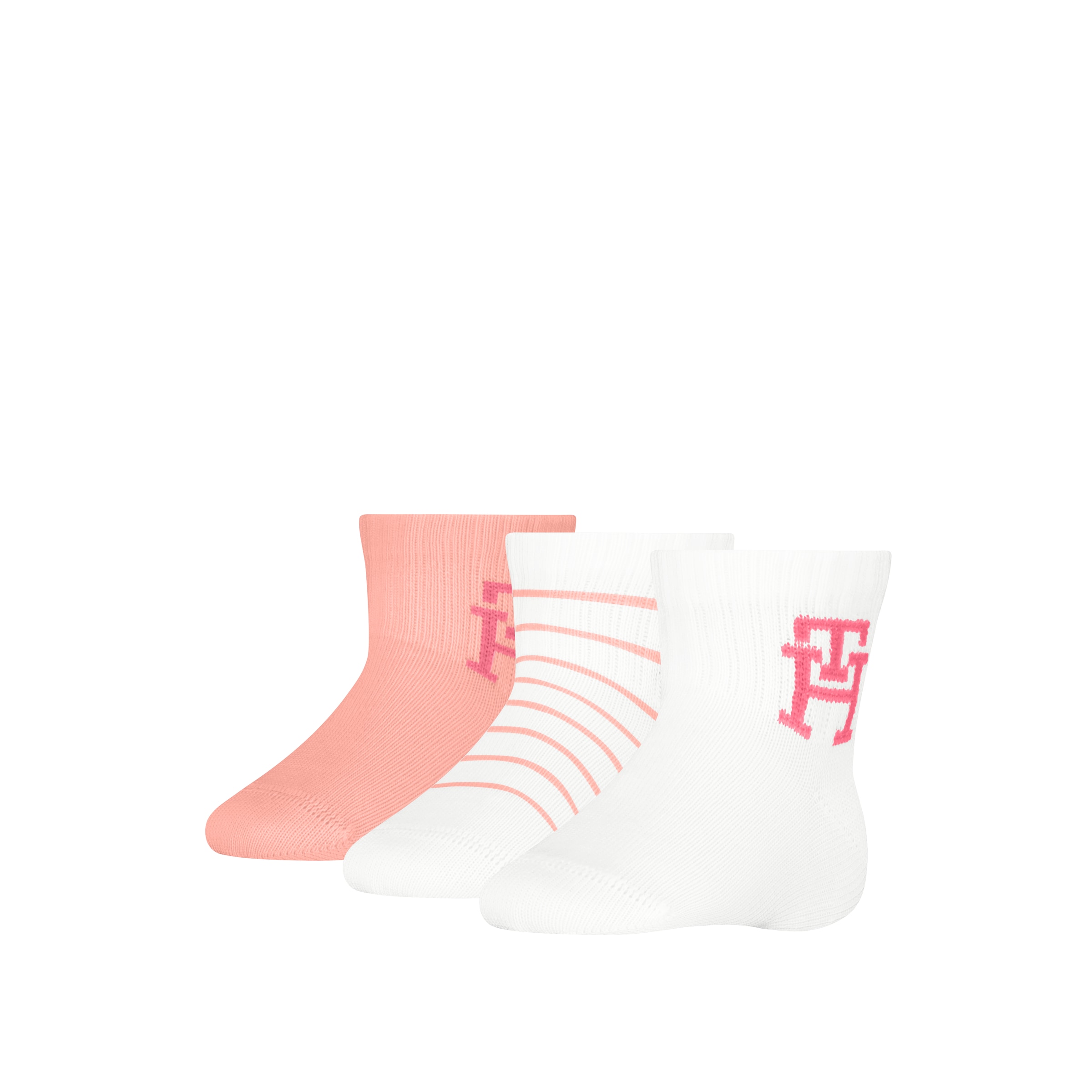 TOMMY HILFIGER Socken »TH BABY SOCK 3P GIFTBOX MONOGRAM«, (3 Paar), mit mehreren süßen Designs