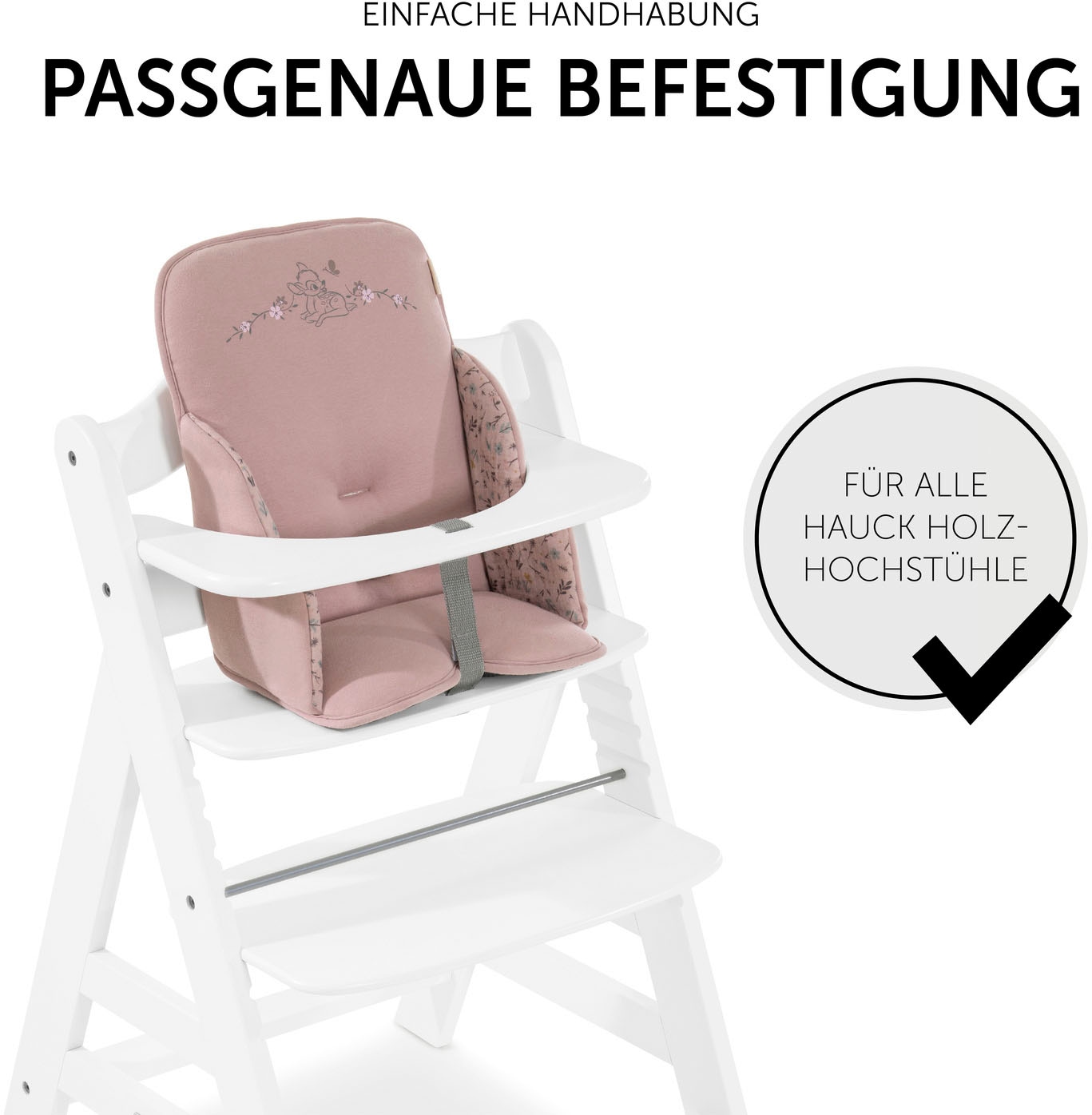 Hauck Sitzverkleinerer »Alpha Cosy Select, Bambi Rose«, für den ALPHA+ Holzhochstuhl