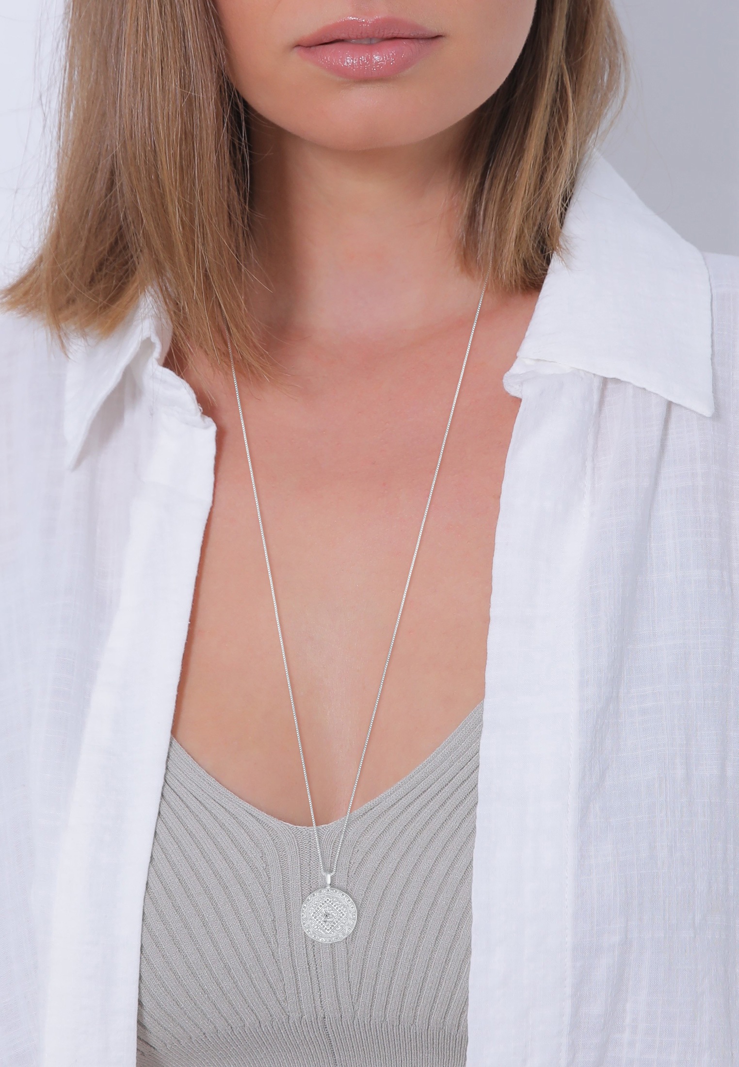 Elli Lange Kette »Halskette Ornament Boho Chic 925 Sterling Silber«