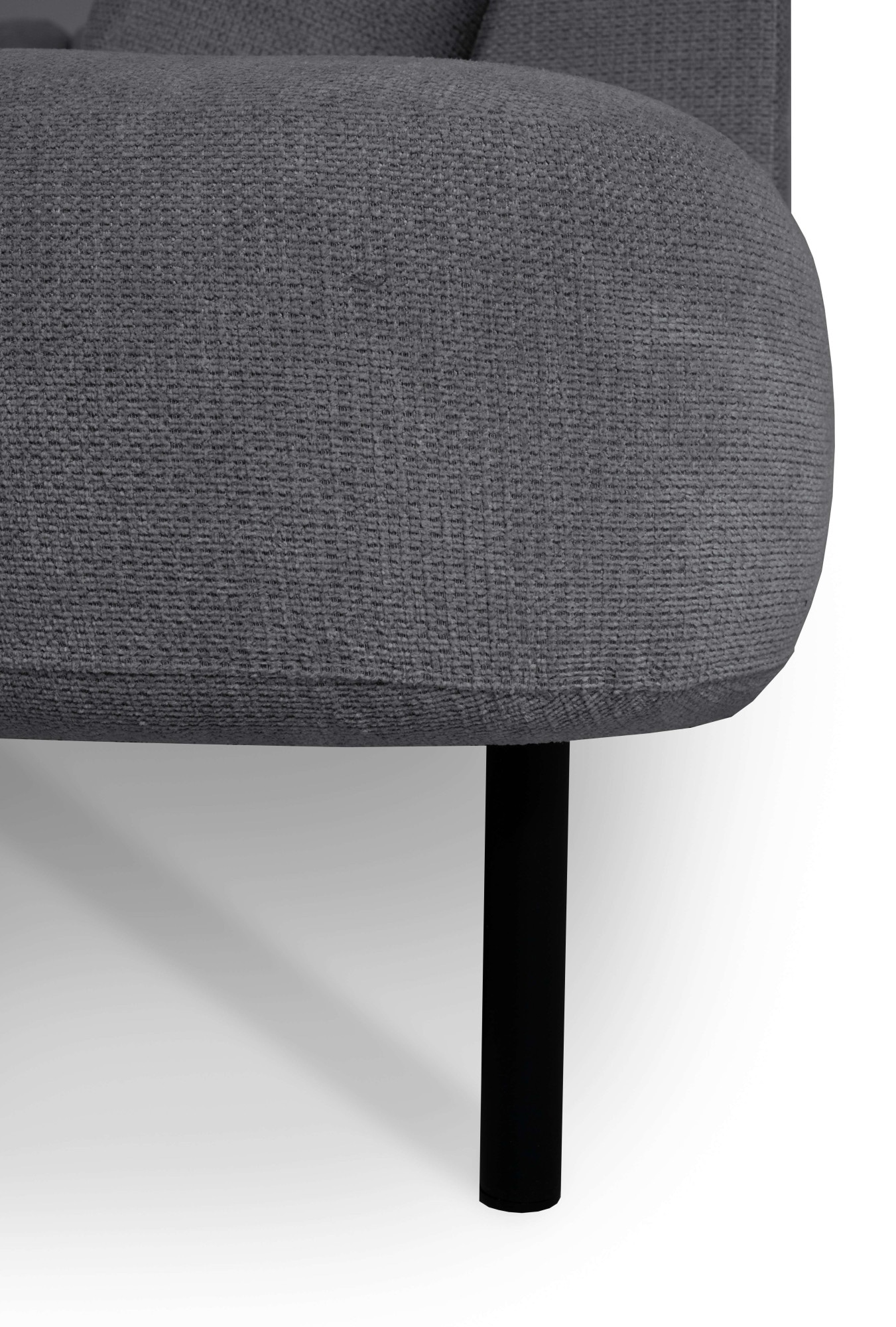 Places of Style Wohnlandschaft »Cesola«, in weichem Chenille-Stoff, Breite 327 cm, mit schwarzen Metallfüßen