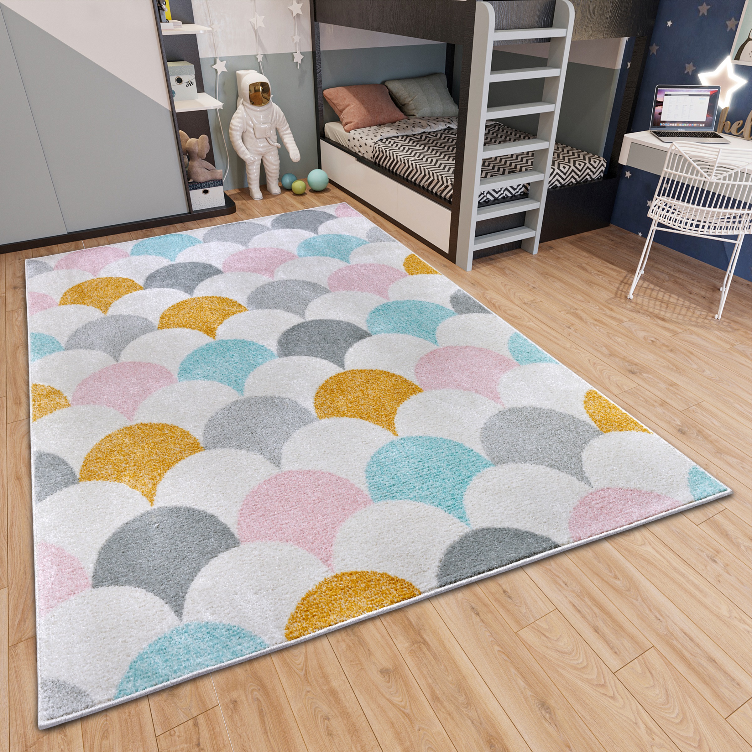 HANSE Home Kinderteppich »Adventures Cloudy«, rechteckig, 7 mm Höhe, Spielteppich, fest, Kinderzimmer, Kurzflor, Spielunterlage