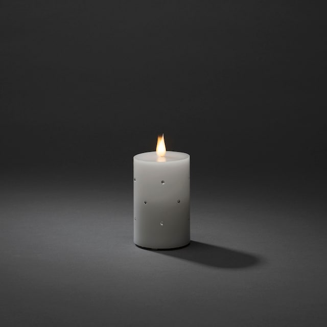 KONSTSMIDE weiße OTTO 3D-Flamme LED-Kerze 1 Echtwachskerze, kaufen 4/8h Online batteriebetrieben«, »LED Shop warm Diode, Timer, im