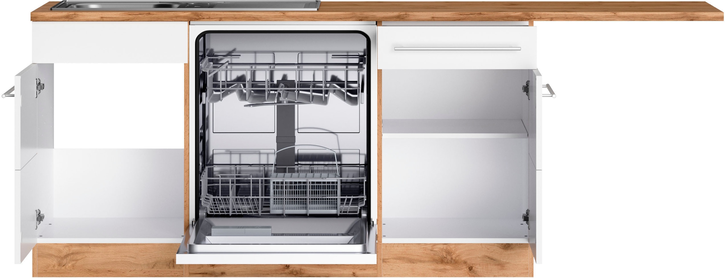 KOCHSTATION Winkelküche »KS-Wien« Stellbreite 220 x 330 cm, wahlweise mit E-Geräten