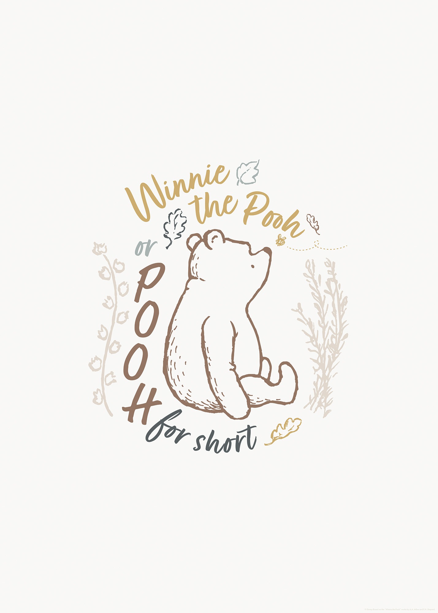 Komar Wandbild »Disney Winnie the Pooh for Short«, Disney, (Set, 1 St.), 50 x 70 cm (Breite x Höhe) - Kinderzimmer, Dekoration