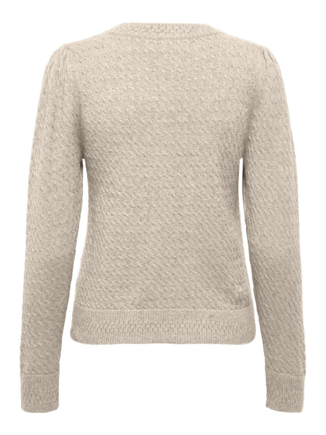 ONLY Rundhalspullover »ONLKATIA LS PUFF O-NECK CC KNT«, mit Strukturstrick