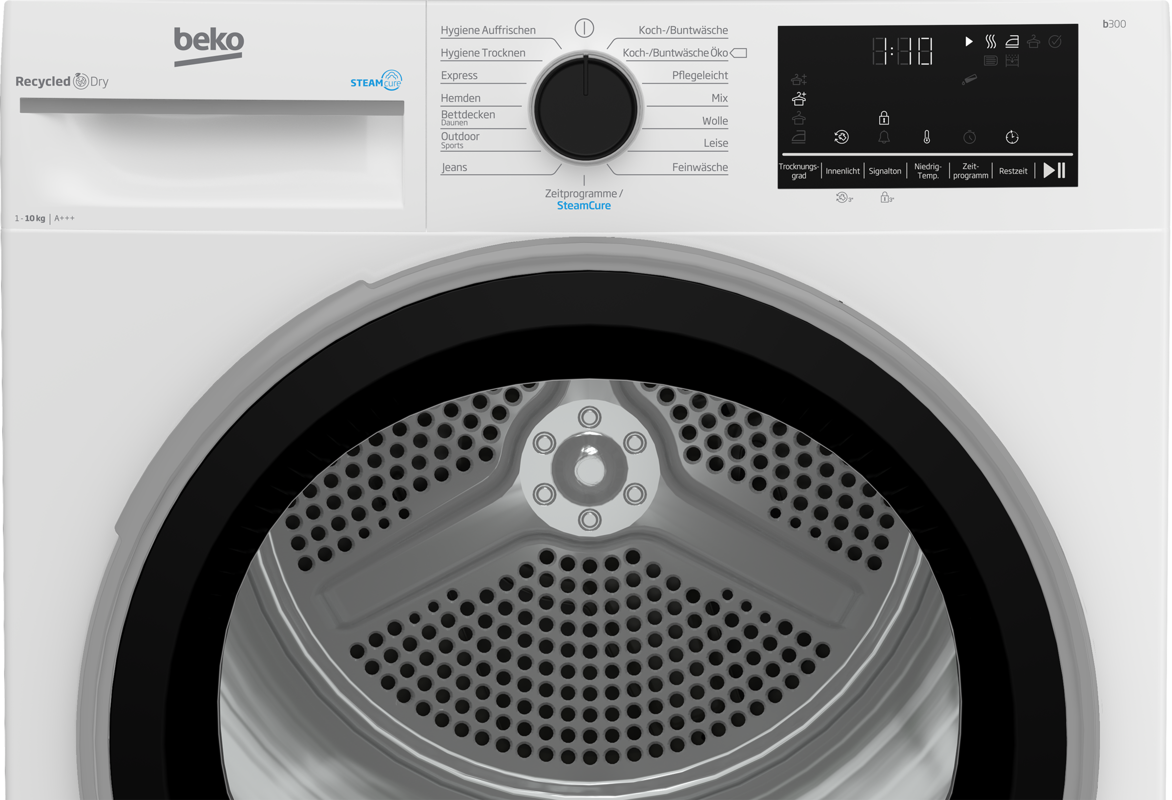 BEKO Wärmepumpentrockner »B3T442491«, 10 kg, mit Wärmepumpentechnologie, SteamCure, Silent Programm