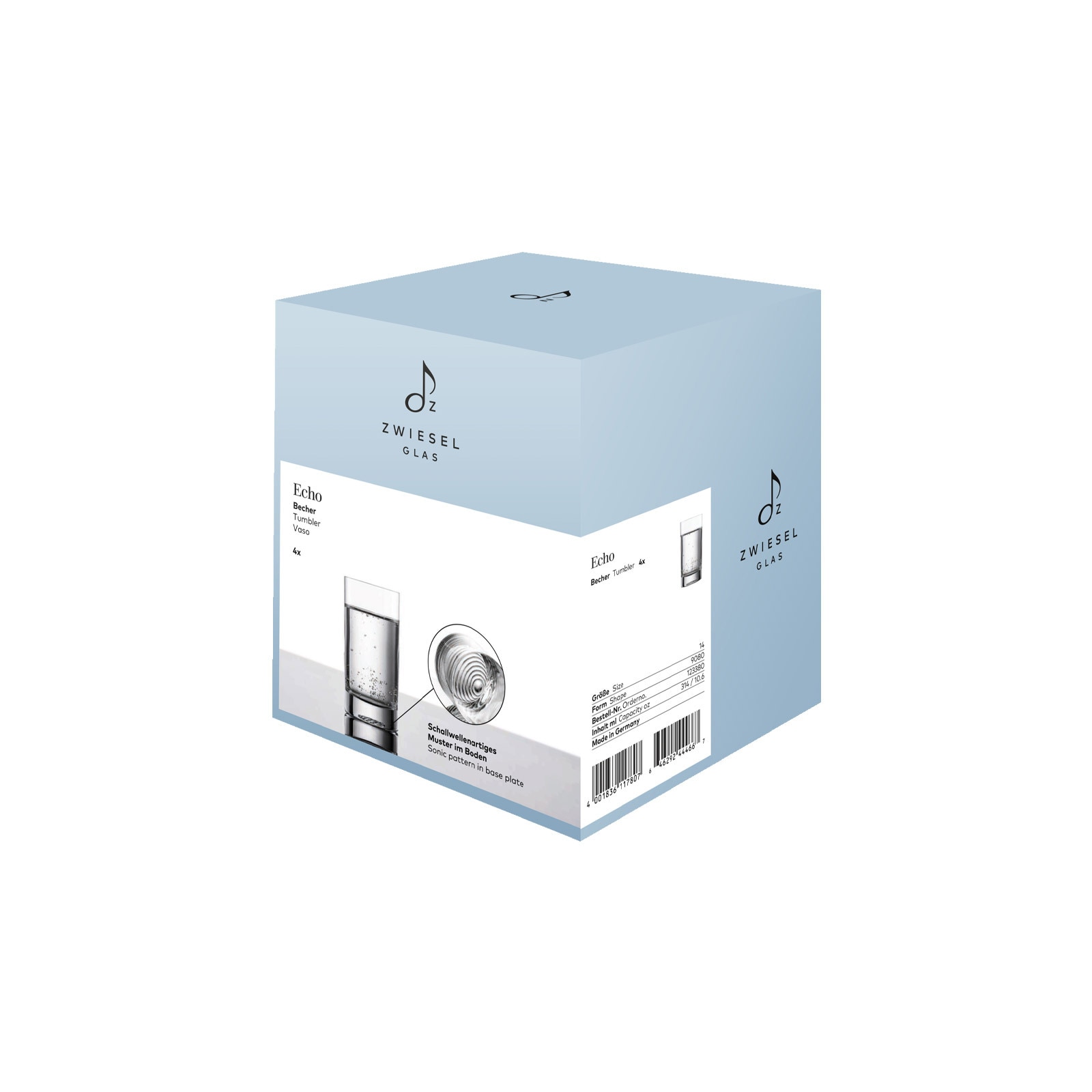 Zwiesel Glas Glas »Becher ECHO 314 ml 4er Set transparent«