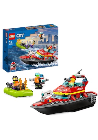 LEGO® Konstruktionsspielsteine »Feuerwehrboot (60373), LEGO® City«, (144 St.), Made in... kaufen