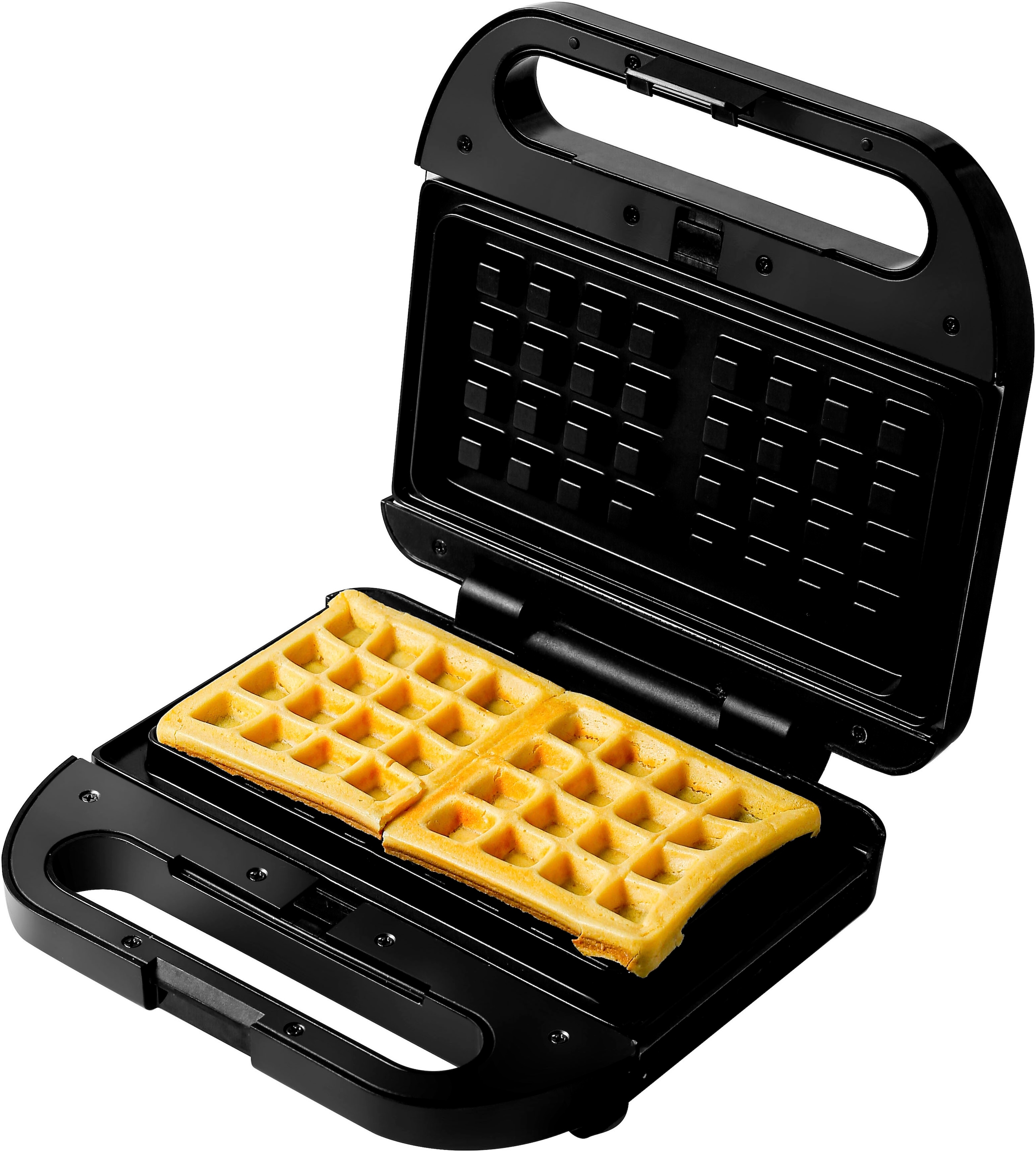 Hanseatic Waffeleisen »HWM750BD 3-in-1-Sandwichmaker, Waffeleisen & Kontaktgrill«, 750 W, antihaftbeschichtete, abnehmbare Platten, einfache Reinigung