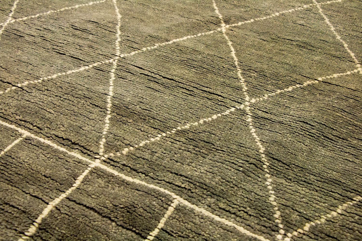 morgenland Wollteppich »Designer Teppich handgeknüpft grün«, rechteckig,  handgeknüpft bei OTTO