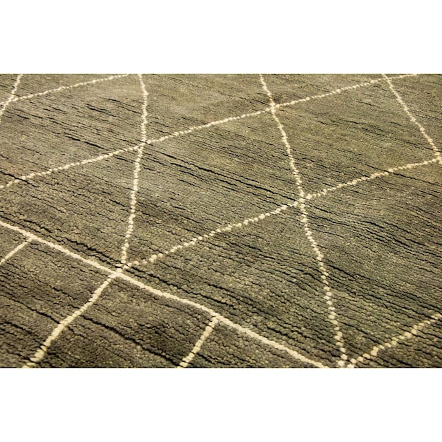 morgenland Wollteppich »Designer Teppich handgeknüpft grün«, rechteckig,  handgeknüpft bei OTTO | Kurzflor-Teppiche