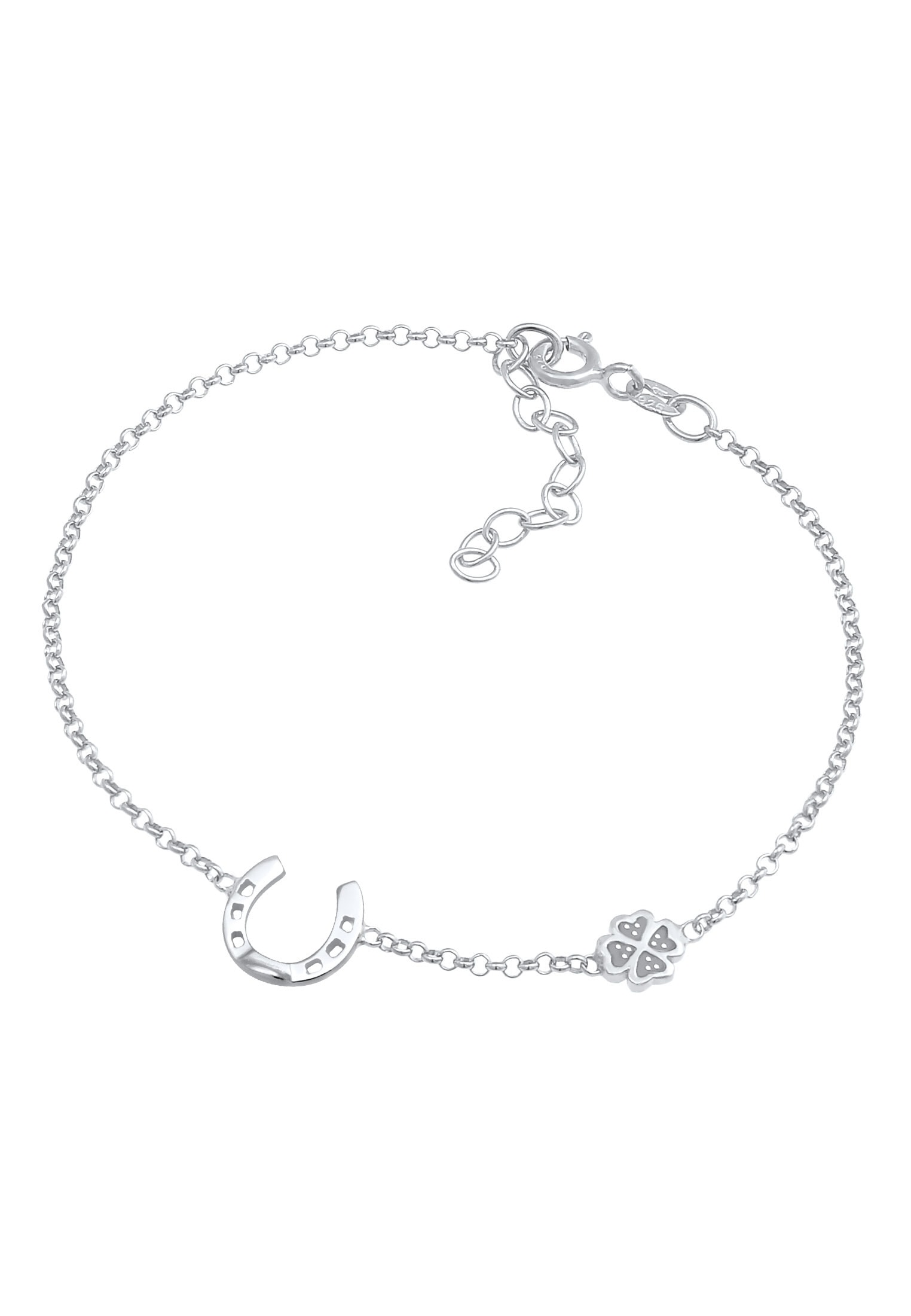 Nenalina Armkette »Armband Hufeisen Kleeblatt Glück Emaille 925 Silber«