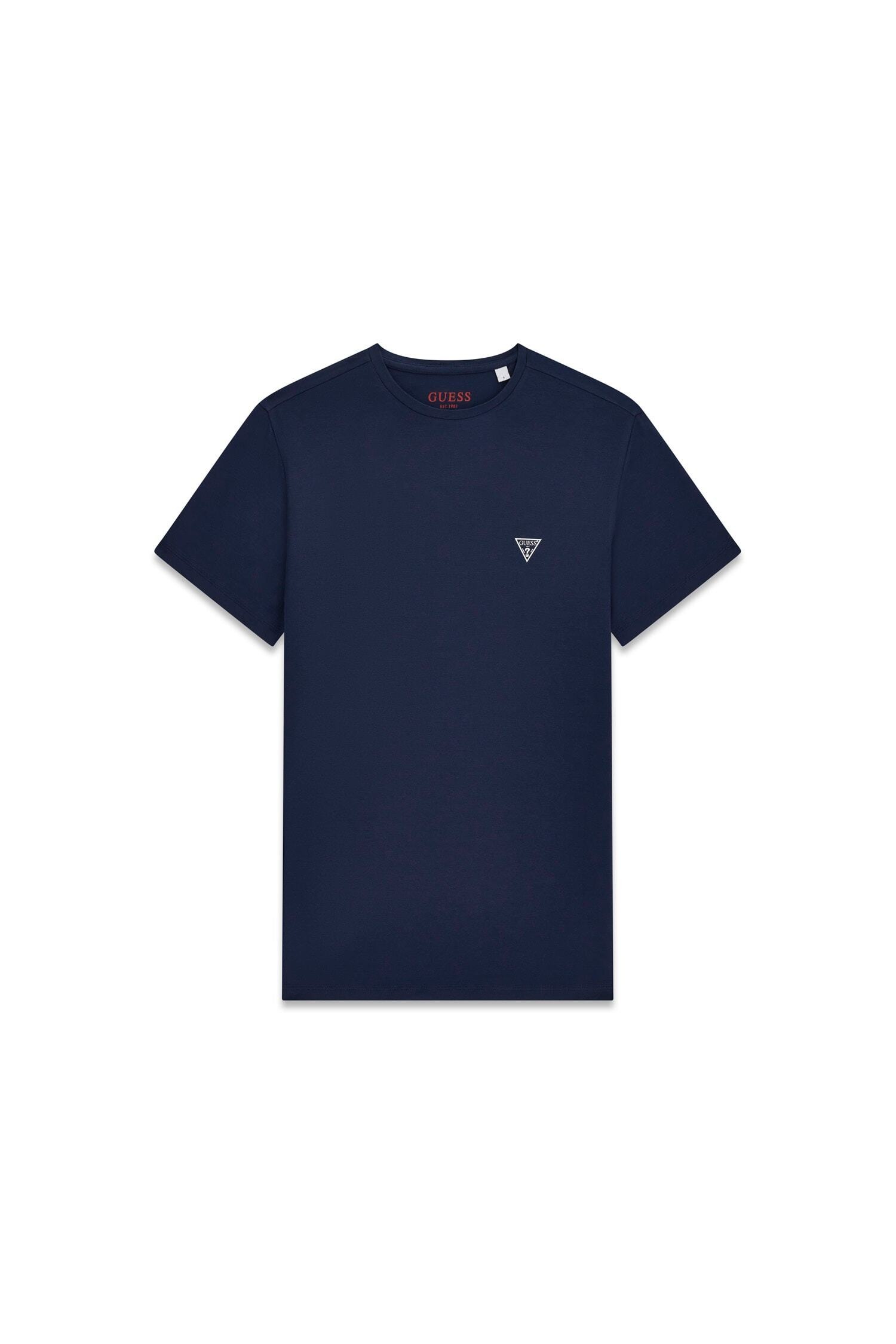Guess T-Shirt »CALEB HERO CNK S/S 2PACK« Packung, 2 aus Baumwolljersey in Stretchqualität